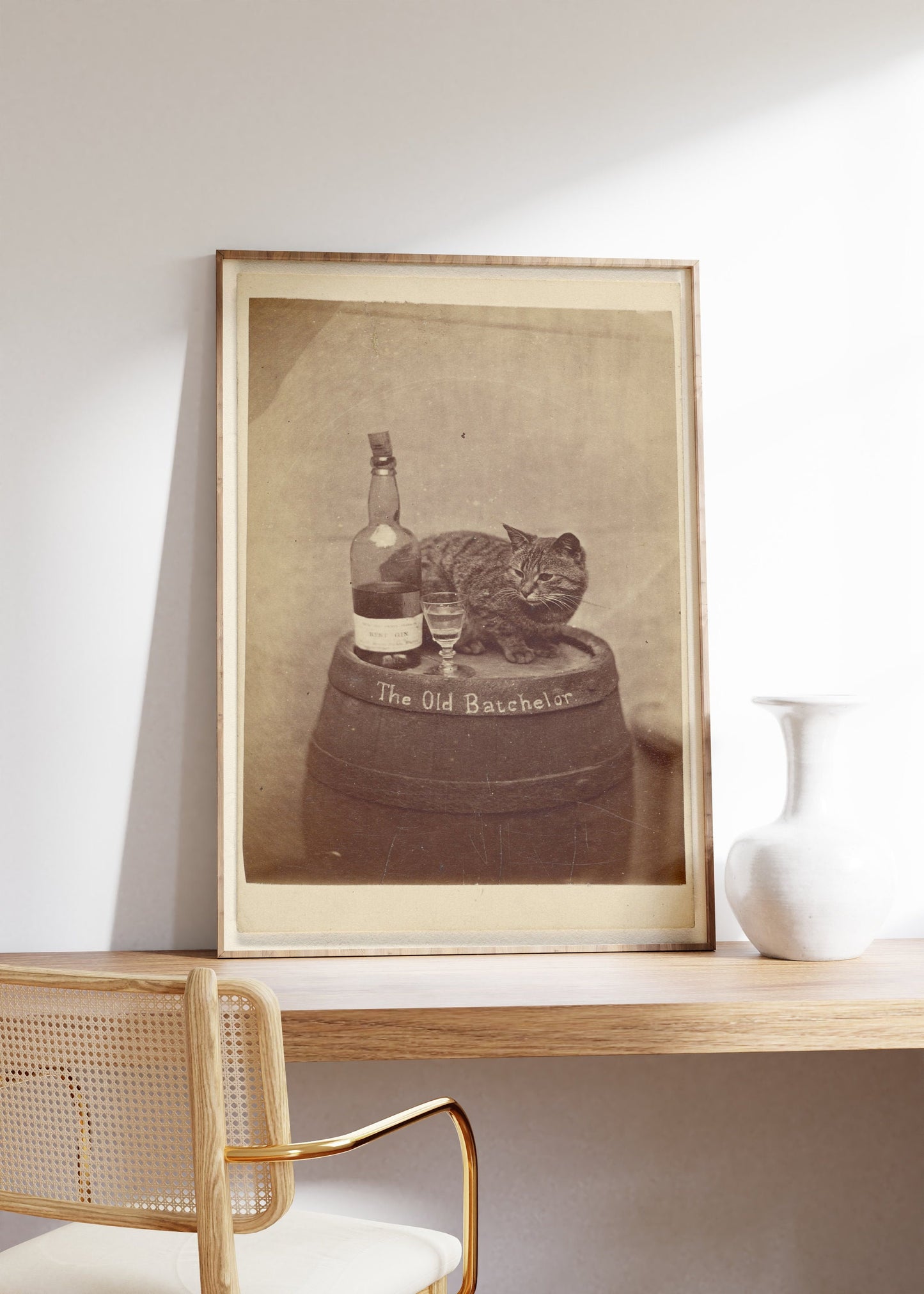 Funny Cat Alcohol Bar Poster