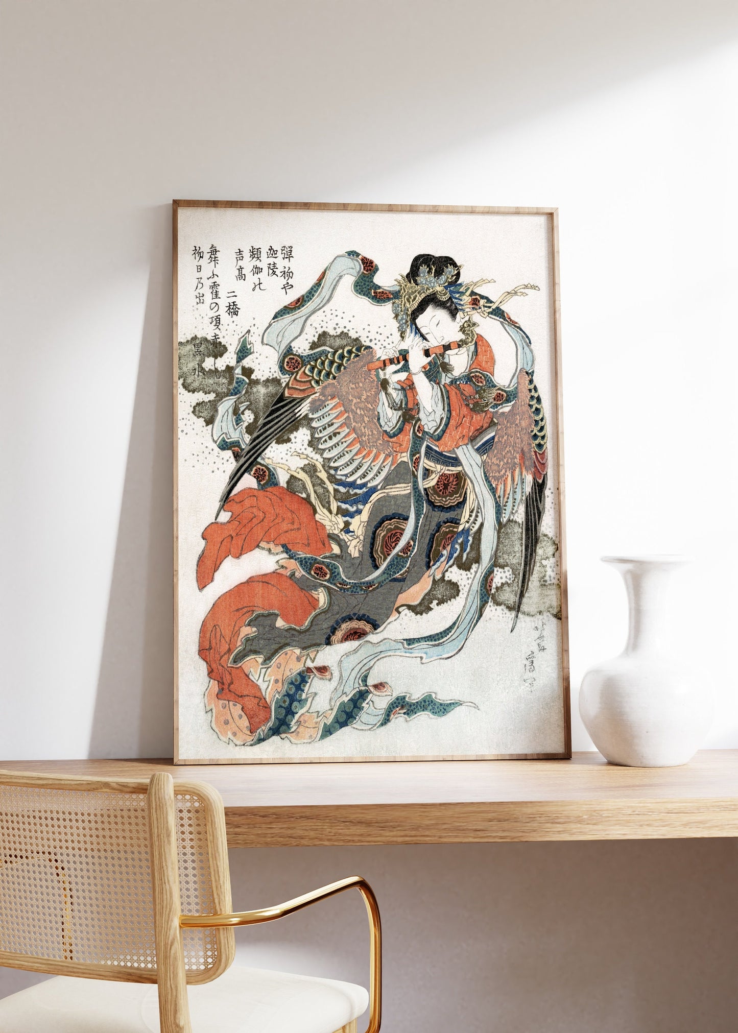 Hokusai’s Japanese Woman Vintage Ukiyo-e Style Poster