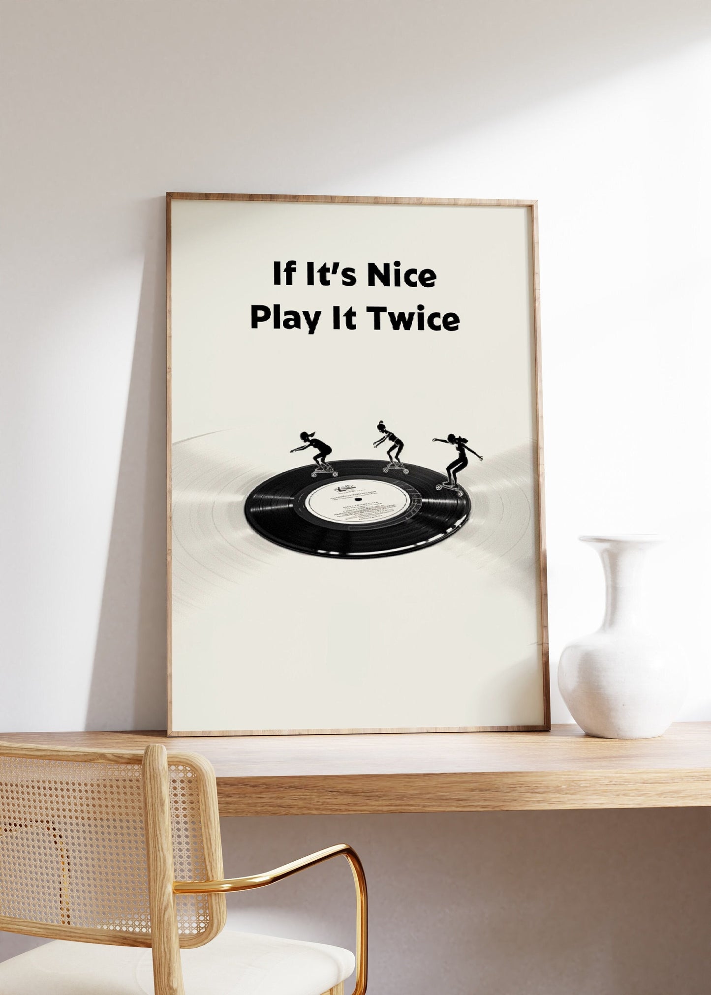 Skaters Record Label Poster, Music Label Print