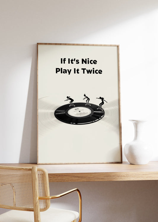 Skaters Record Label Poster, Music Label Print