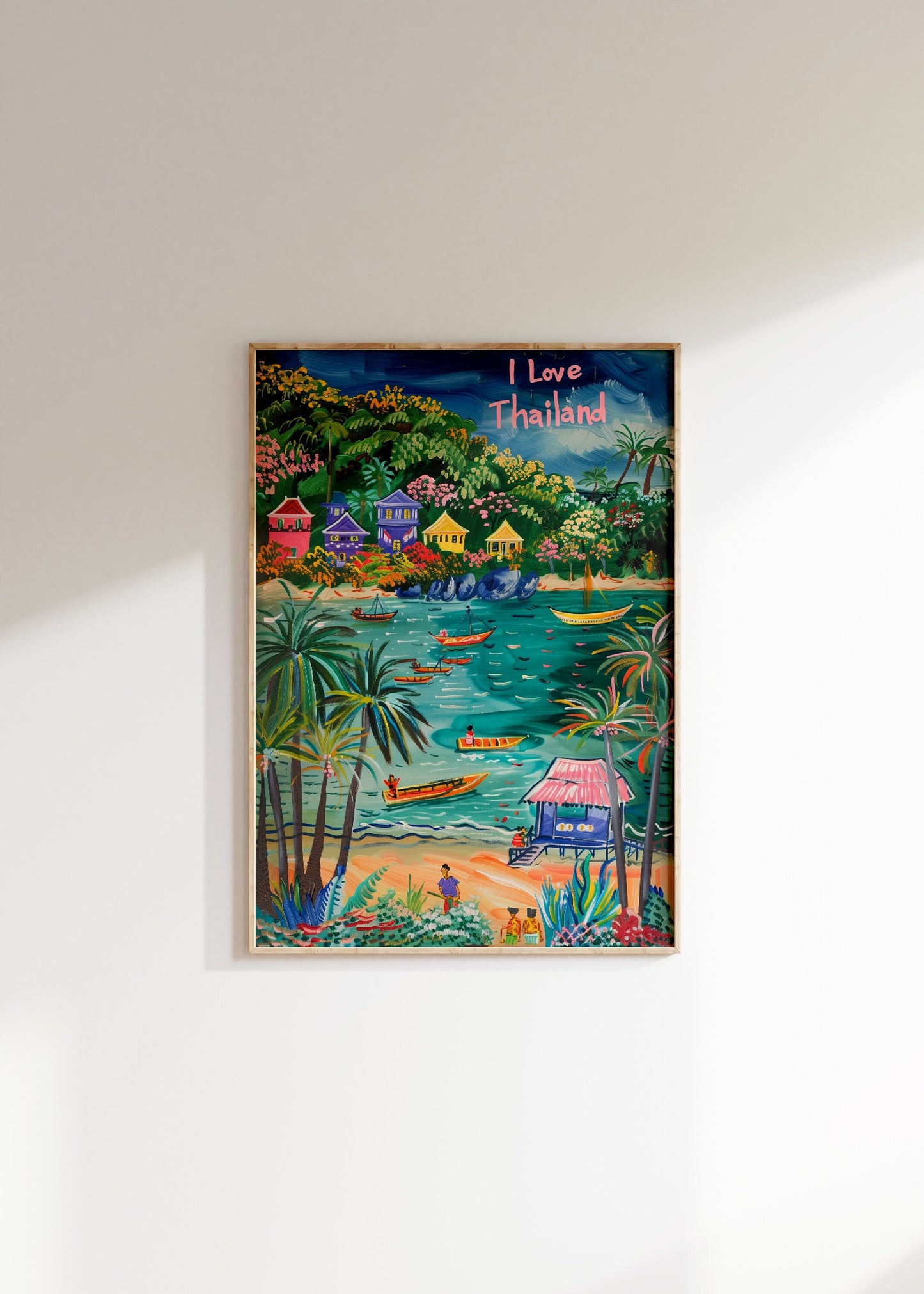 Thailand Travel Poster, Thailand Landscape Wall Art