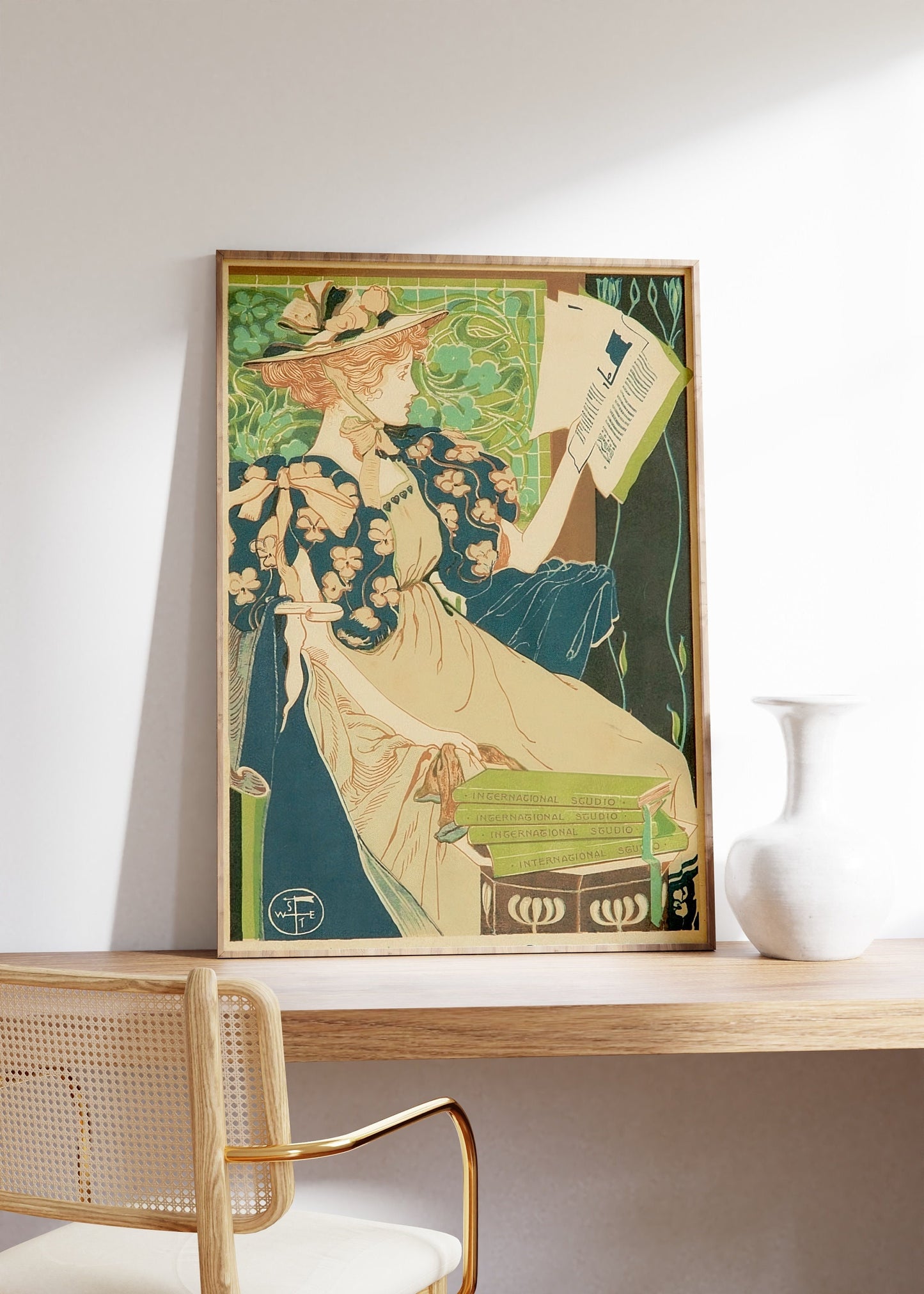 Woman Reading International Studio Poster