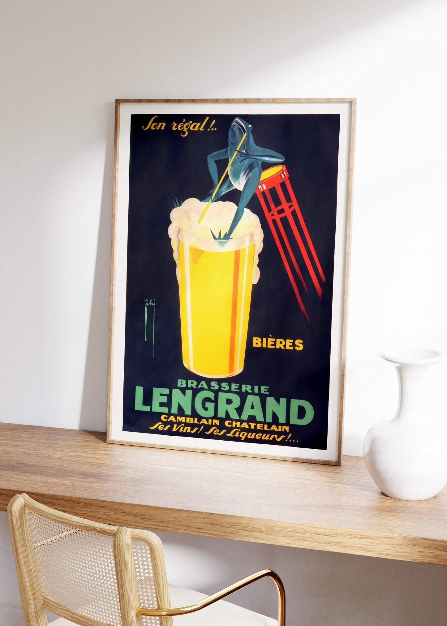 French Cocktail Bar Poster