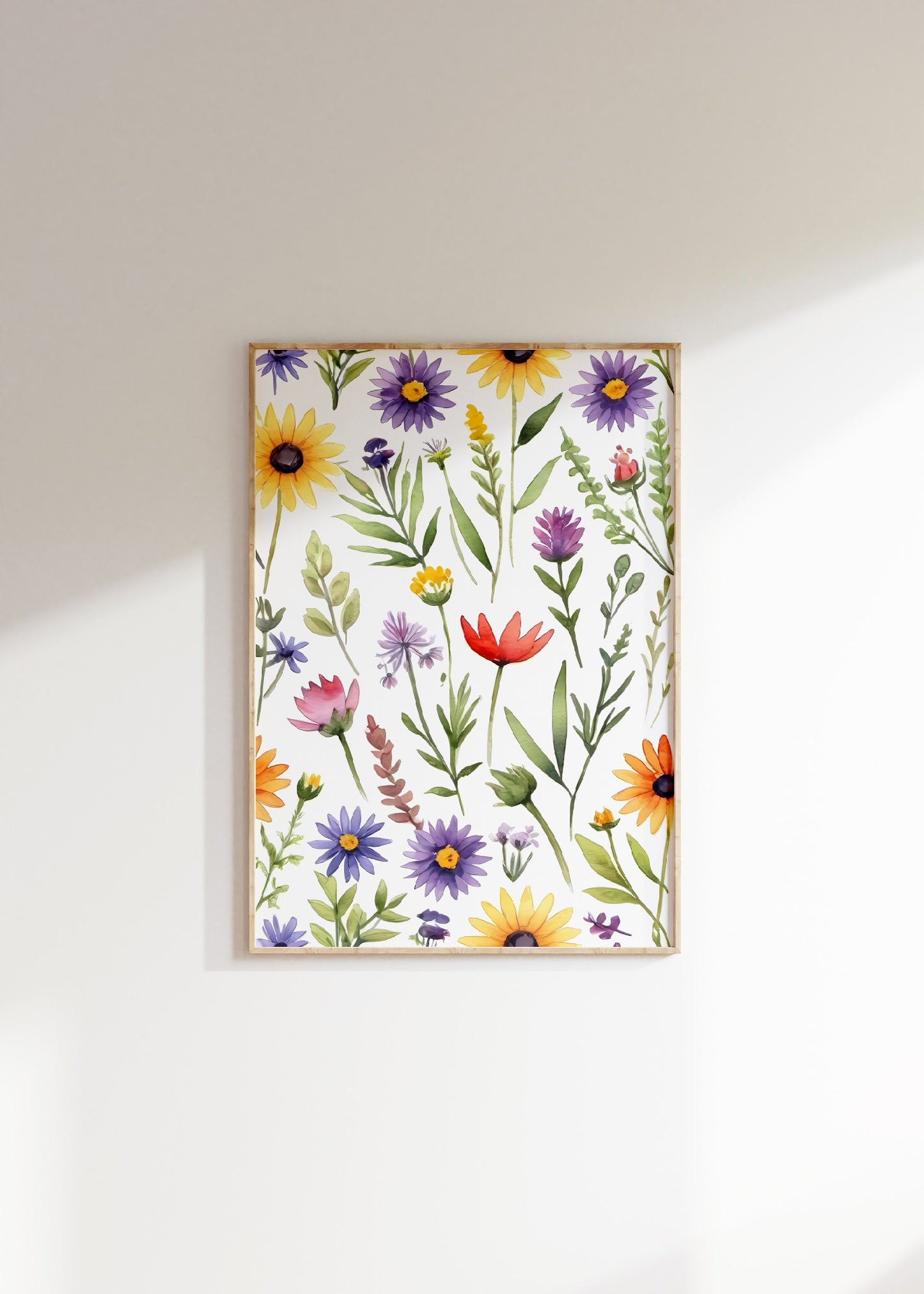 Wildflowers Floral Watercolor Print Set Of 3