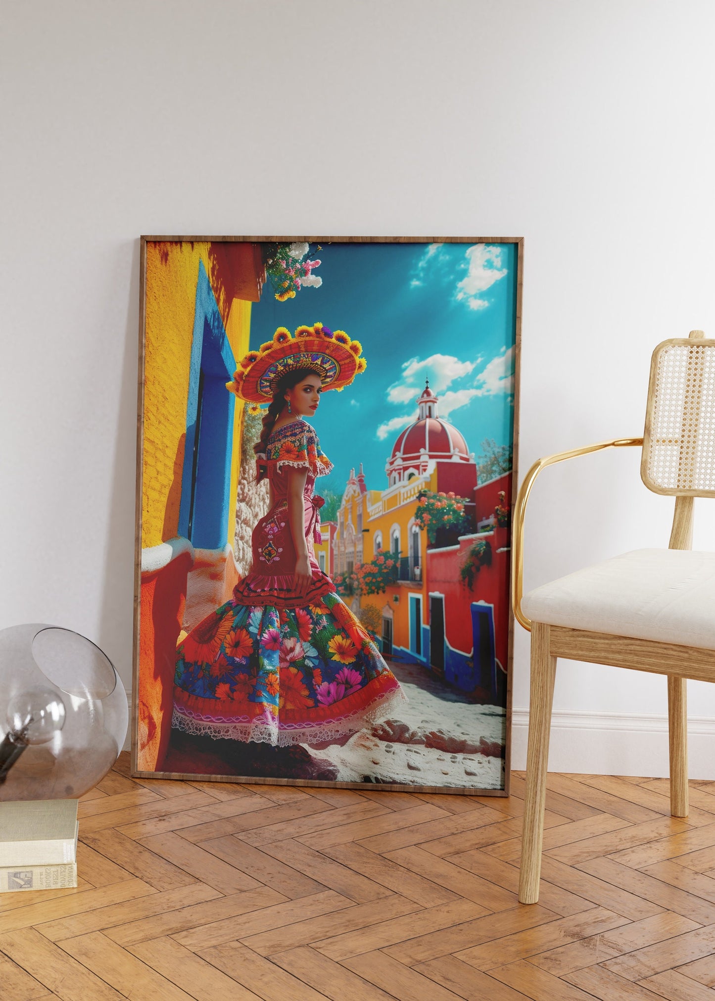 Vintage Mexican Girl Poster