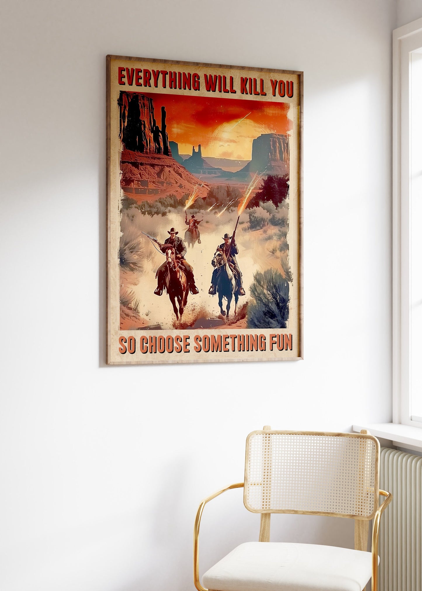 Vintage Western Cowboy Poster