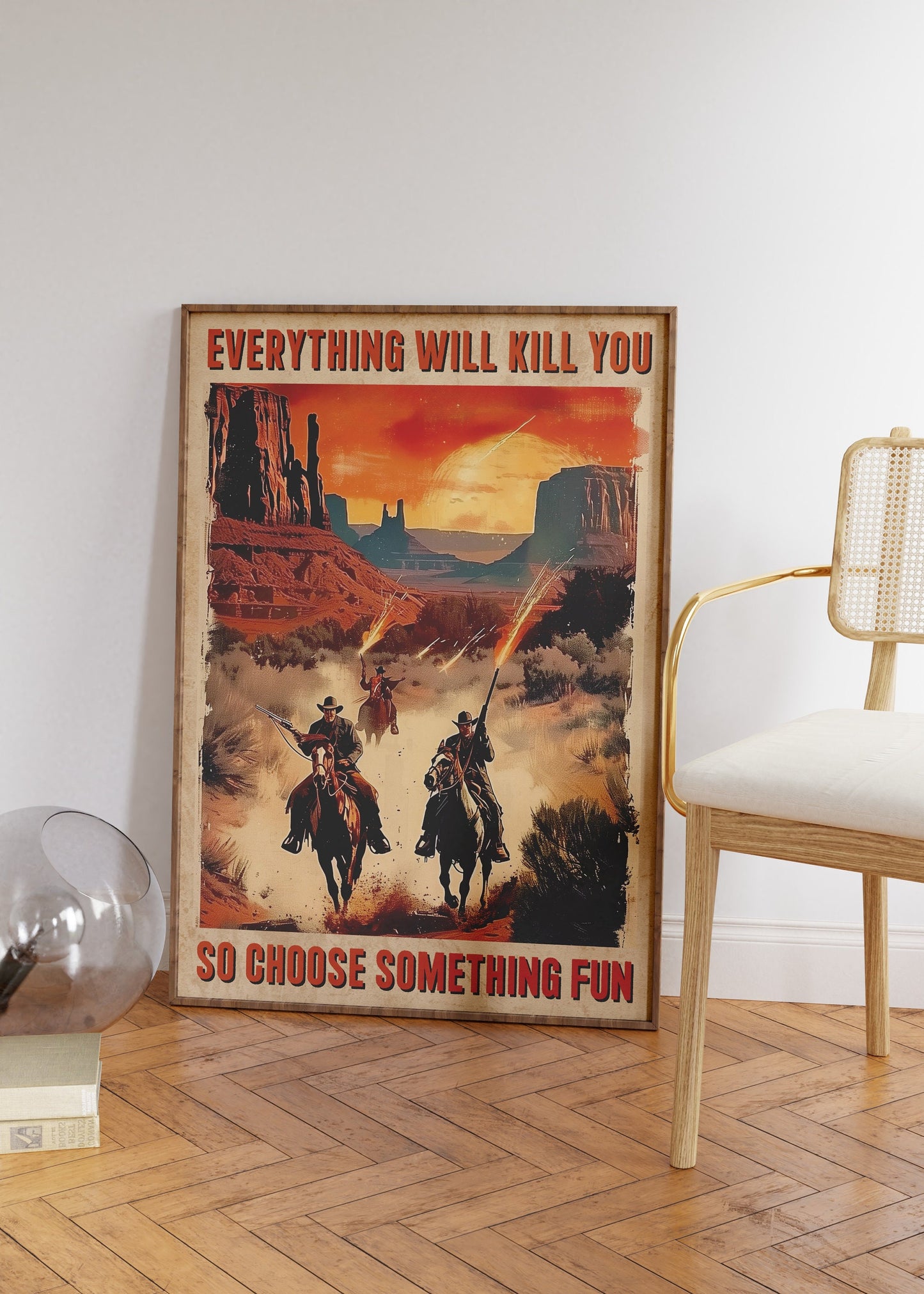 Vintage Western Cowboy Poster