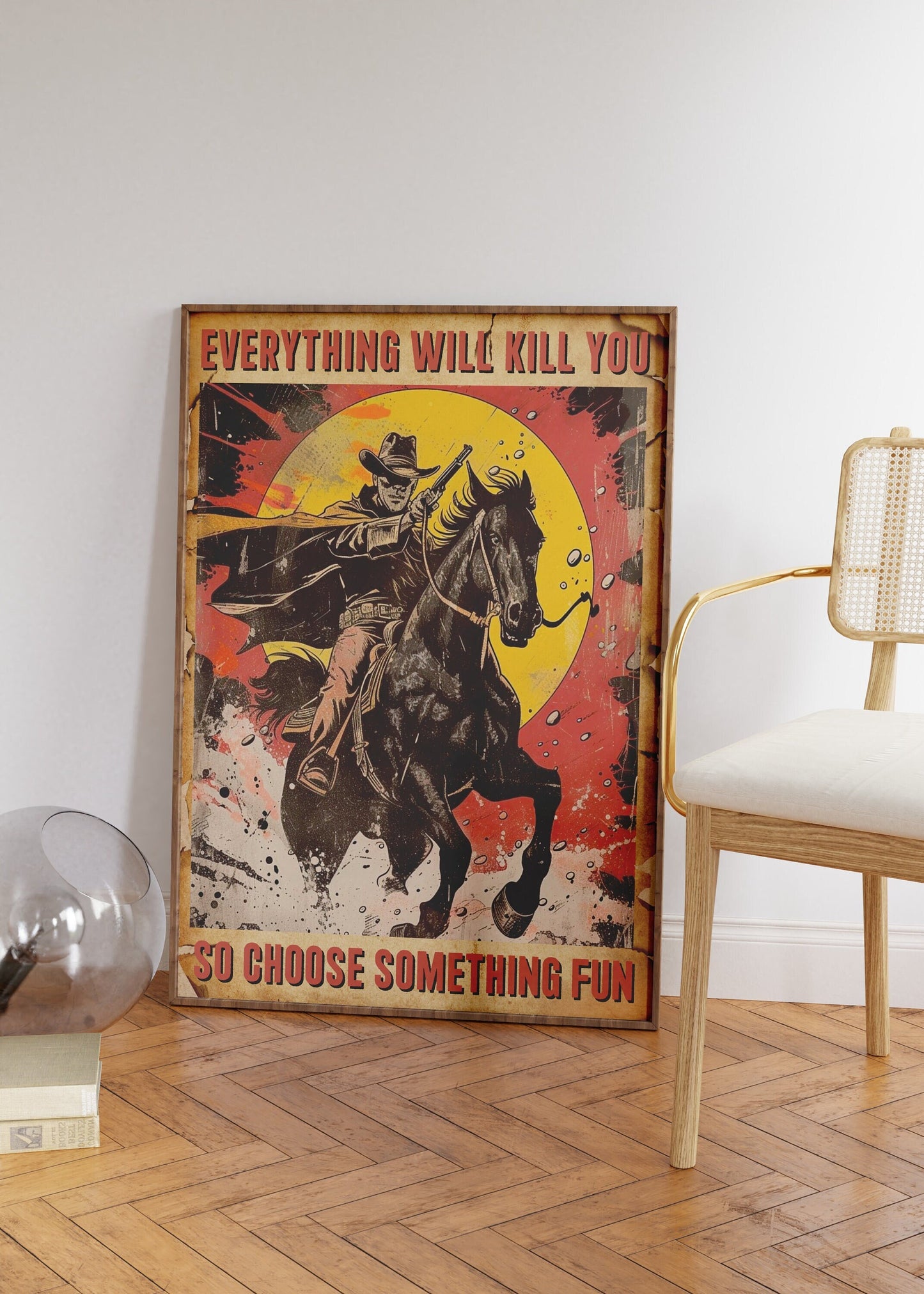 Vintage Western Cowboy Poster