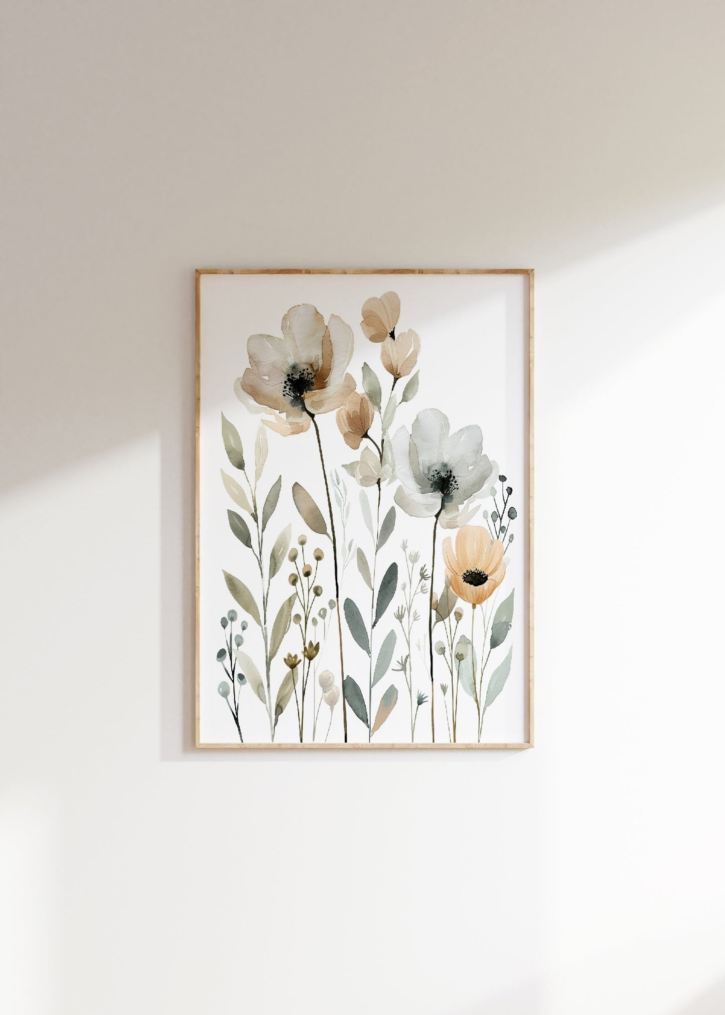 Wildflowers Floral Watercolor Print Set Of 3