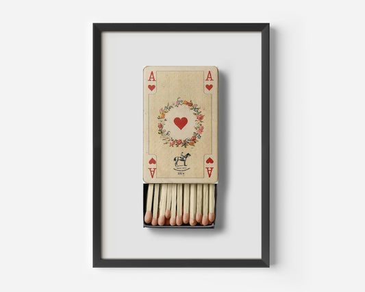 Ace Of Hearts Playing Cards Matchbox Poster