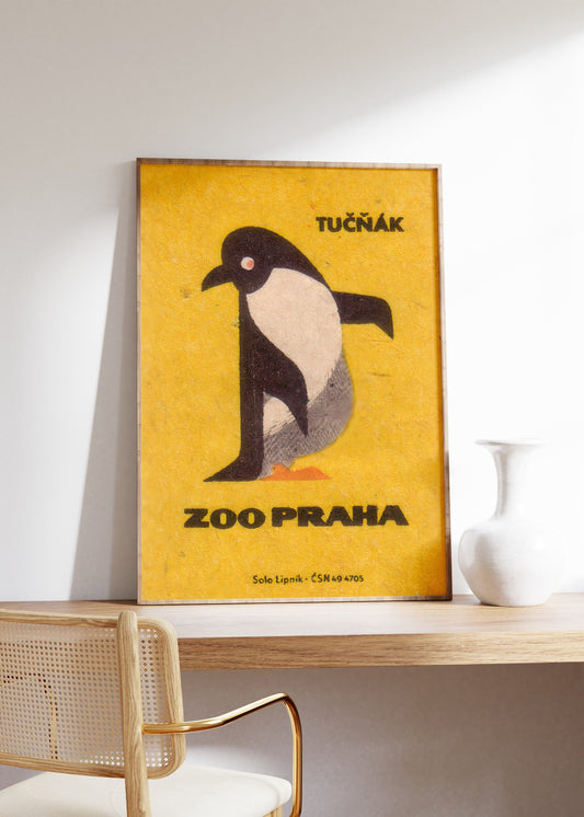 Czech Penguin Matchbox Poster Print