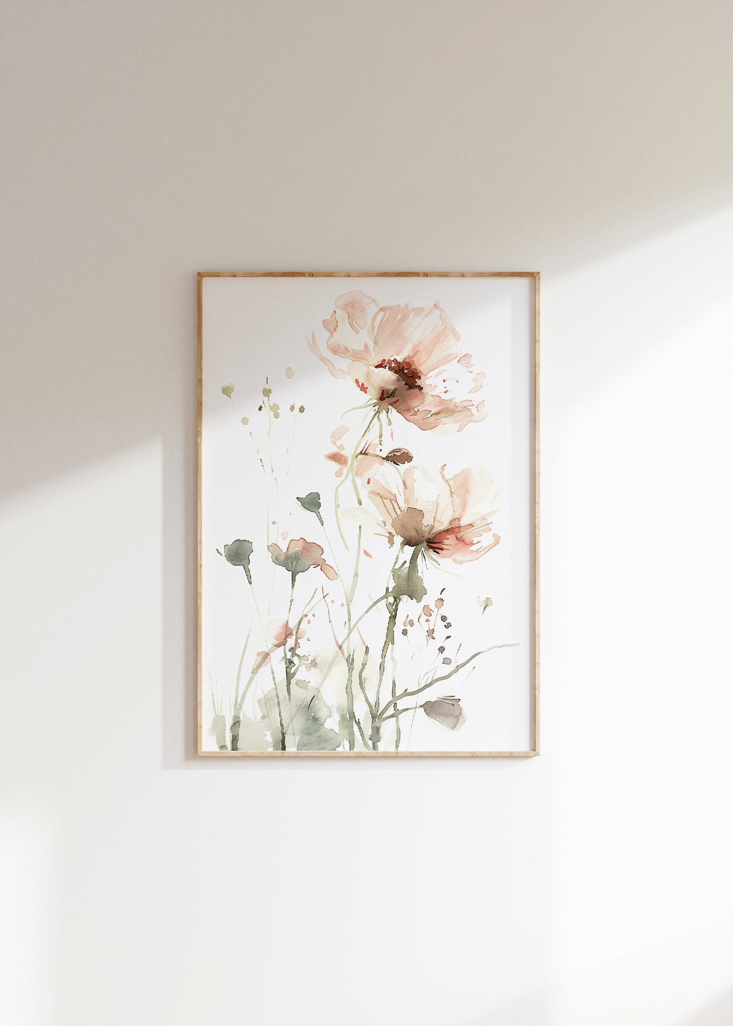 Wildflowers Floral Watercolor Print Set Of 3