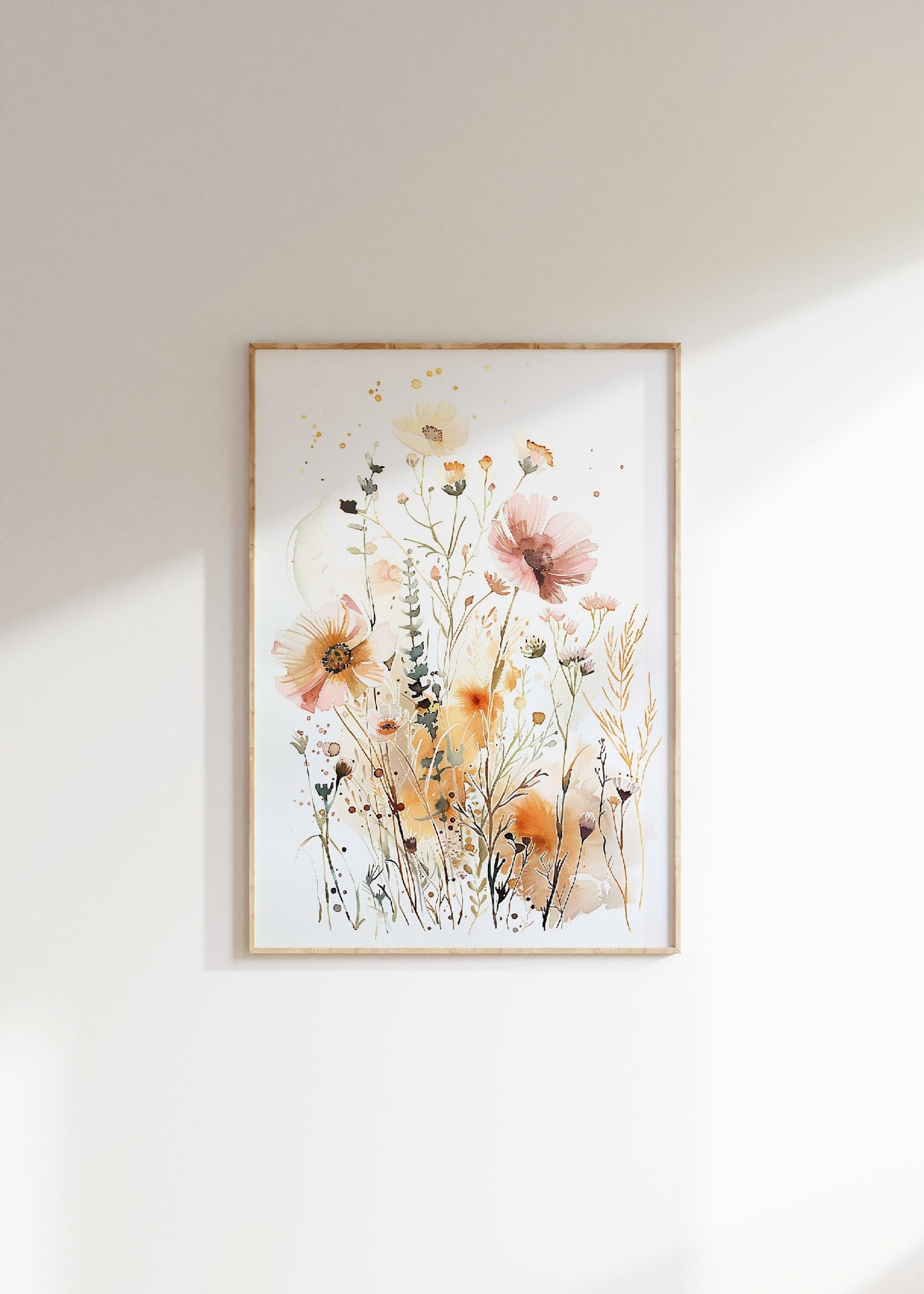 Wildflowers Floral Watercolor Print Set Of 3