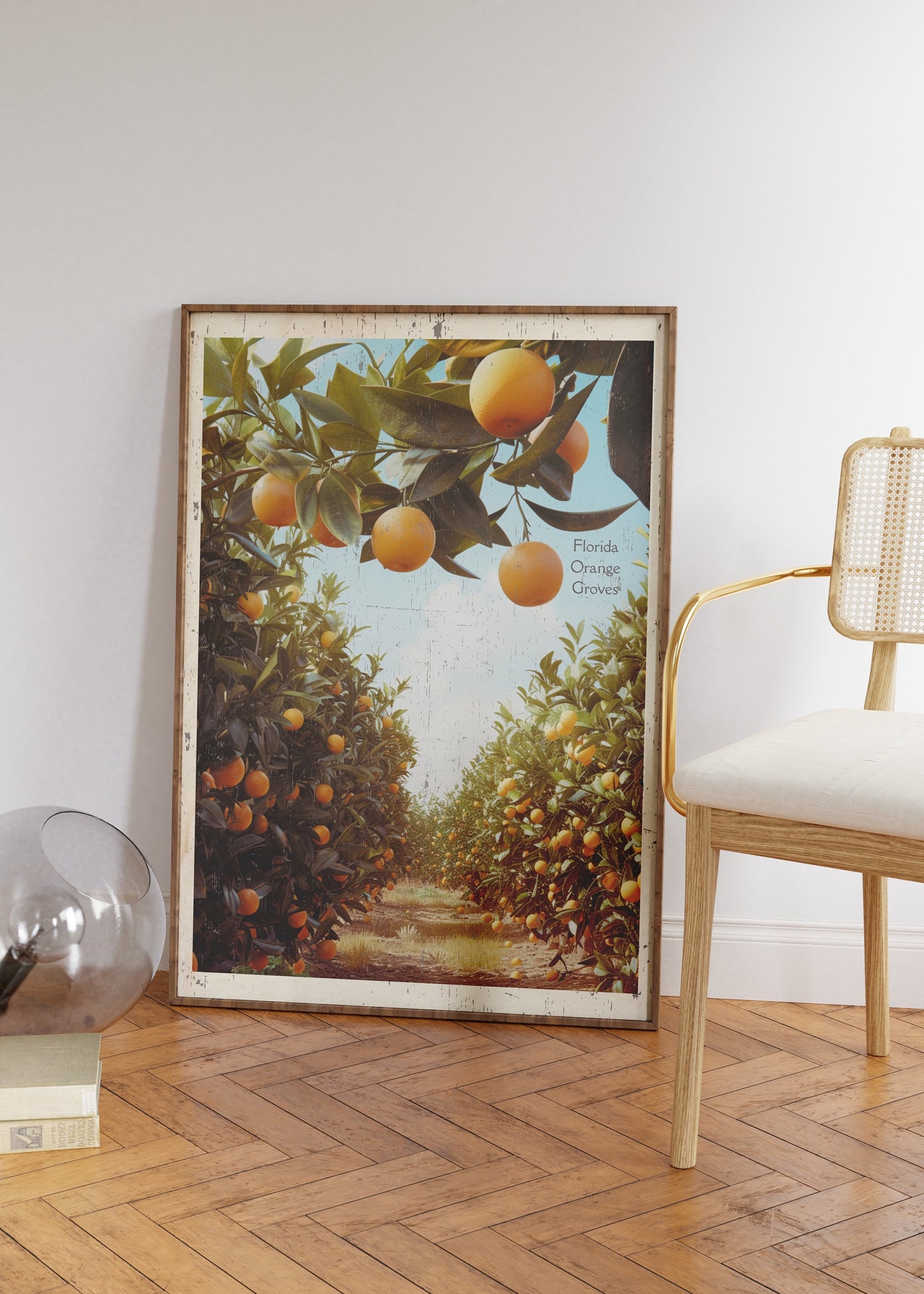 Vintage Florida Orange Grove Poster