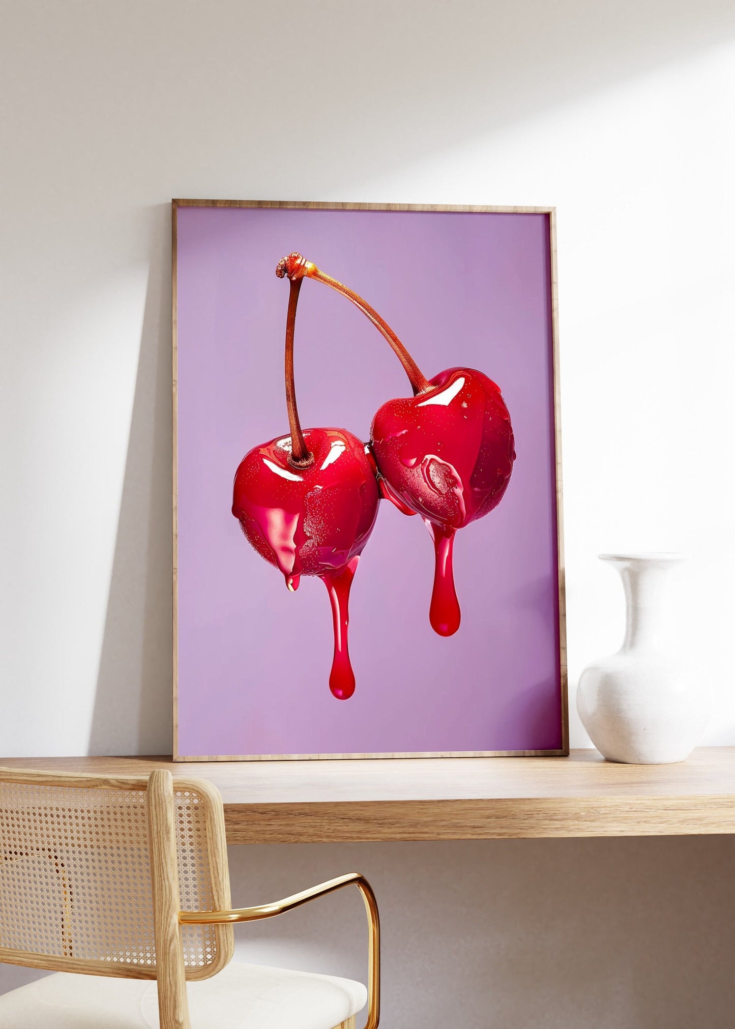 Trendy Cherry Print, Cherries Poster,