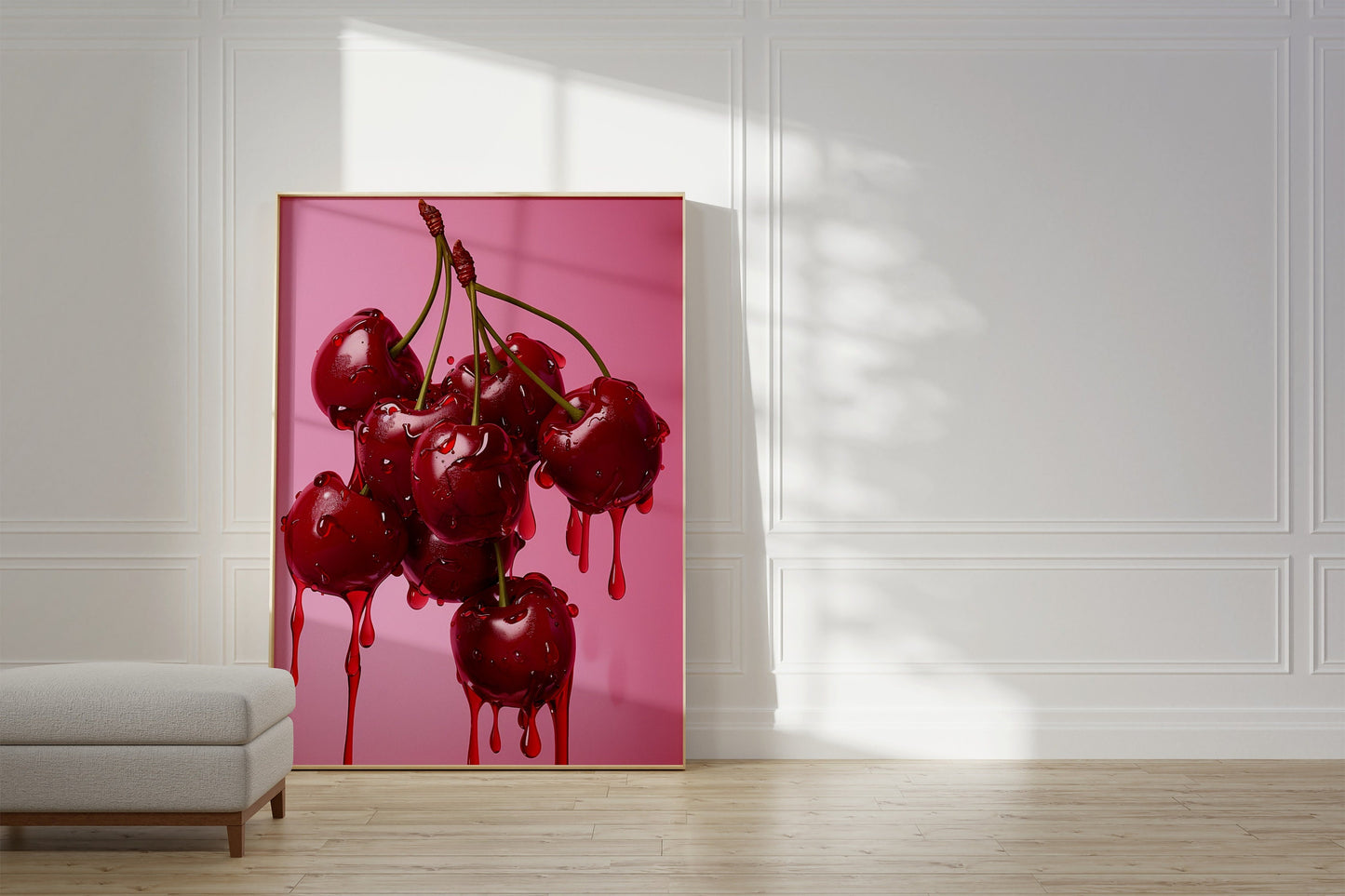 Trendy Cherry Print, Cherries Poster