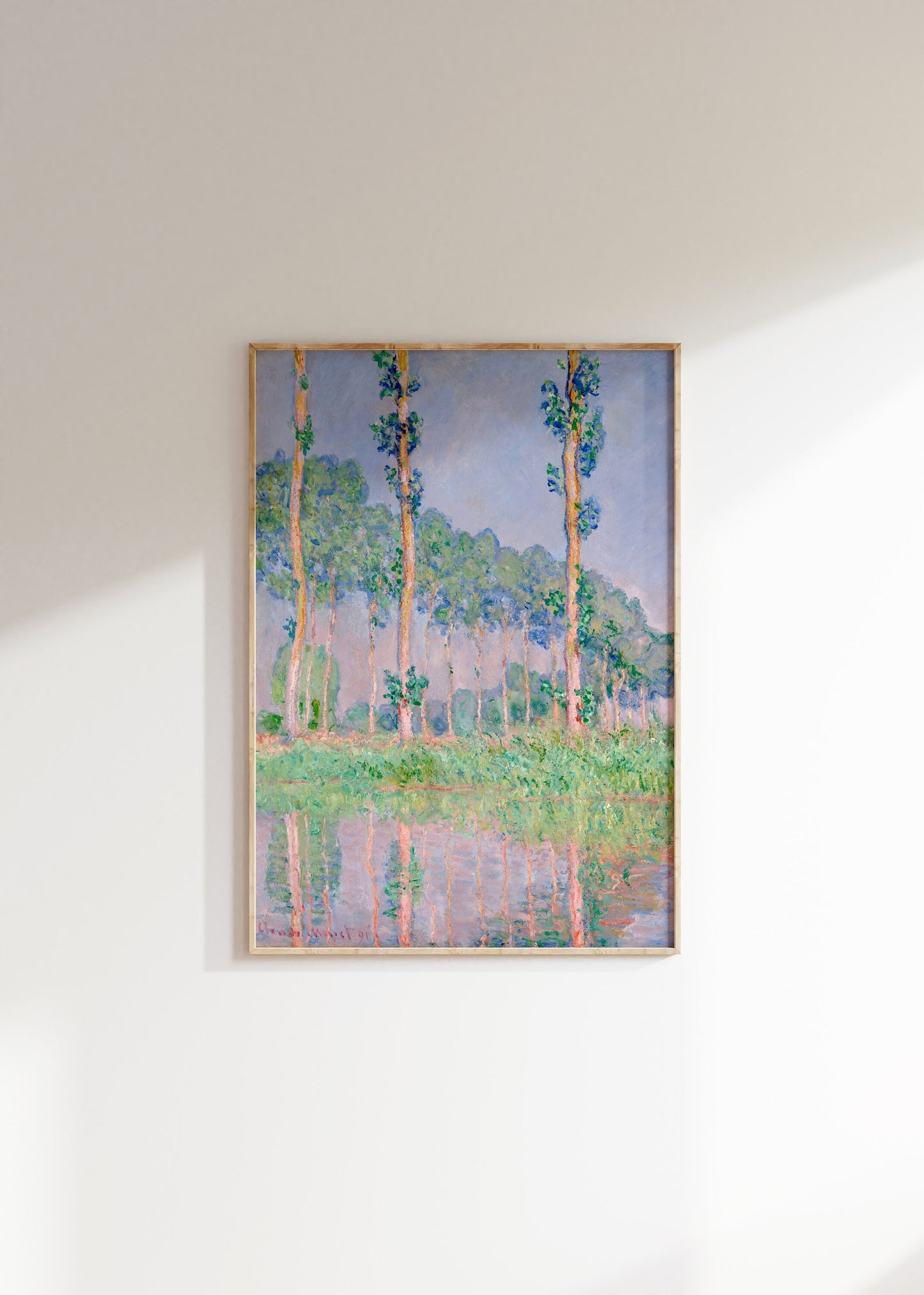 Set of 3 Claude Monet Pink Style Poster