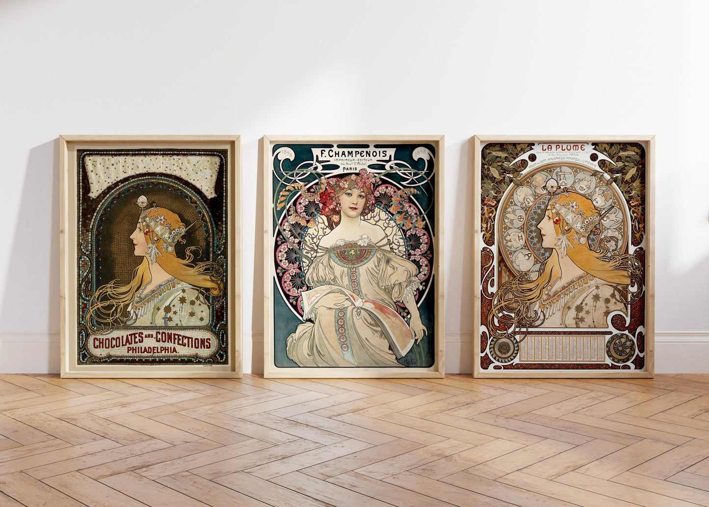 Set of 3 Alphonse Mucha Poster