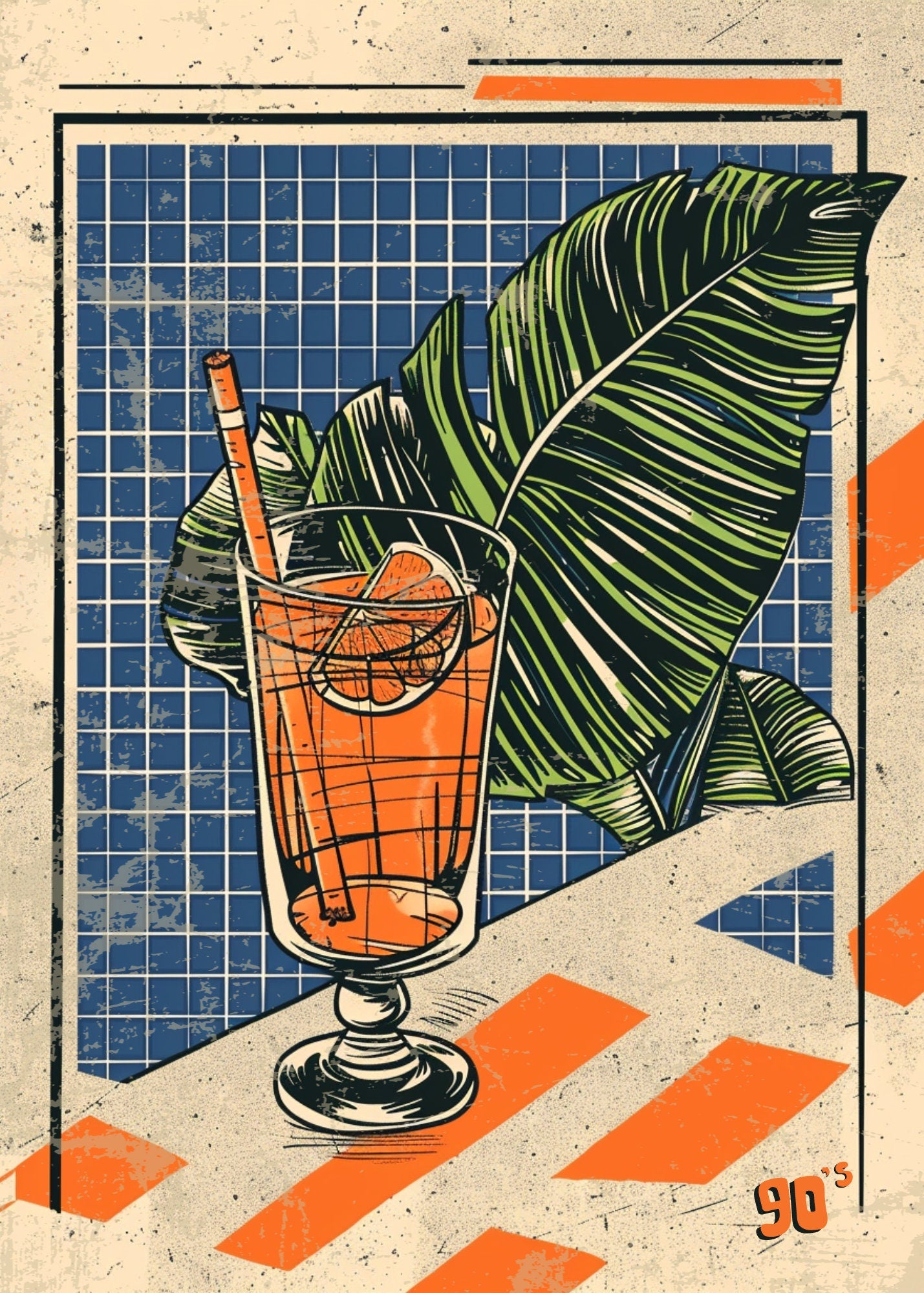 90's Cocktail Bar Poster