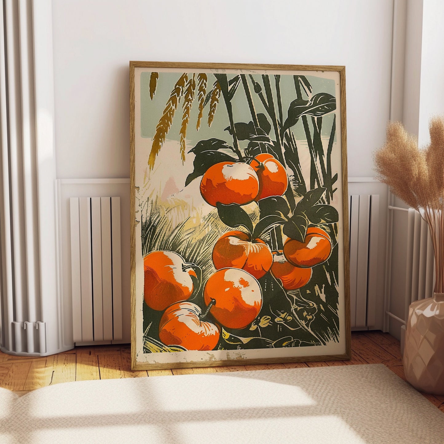 A Vintage Pumpkin and Wheat Print