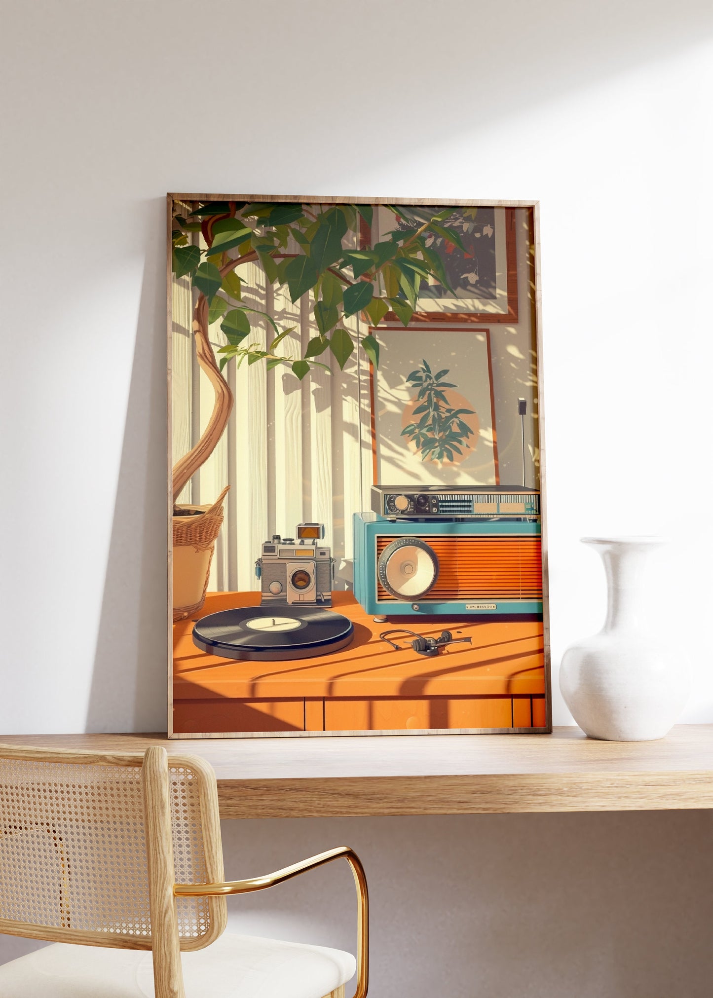 Retro Record Label Poster, Retro Room Decor