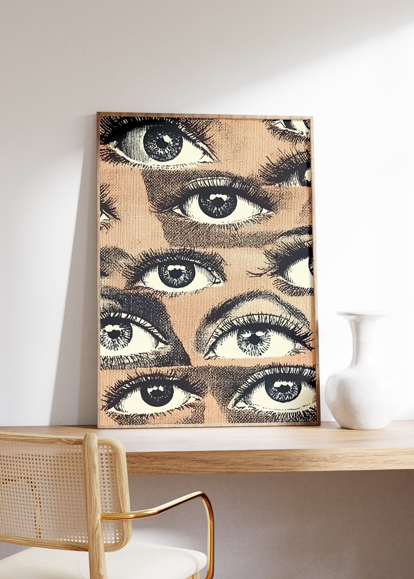 Retro Eyes Poster, Vintage Eyes Print,