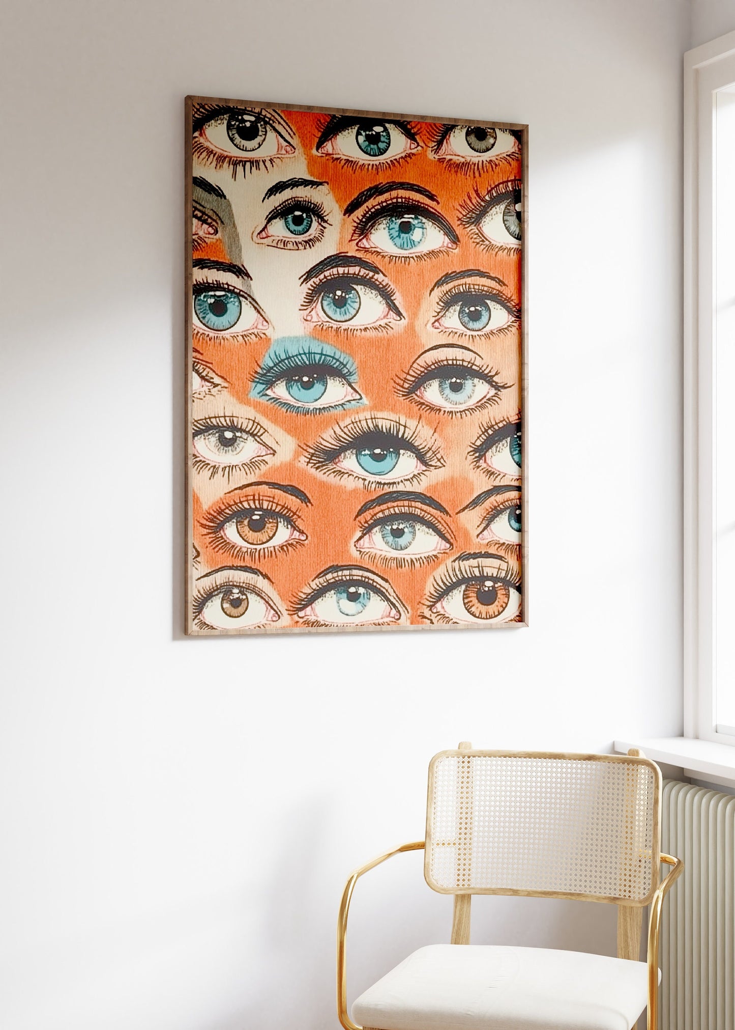 Retro Eyes Poster, Vintage Eyes Poster Print