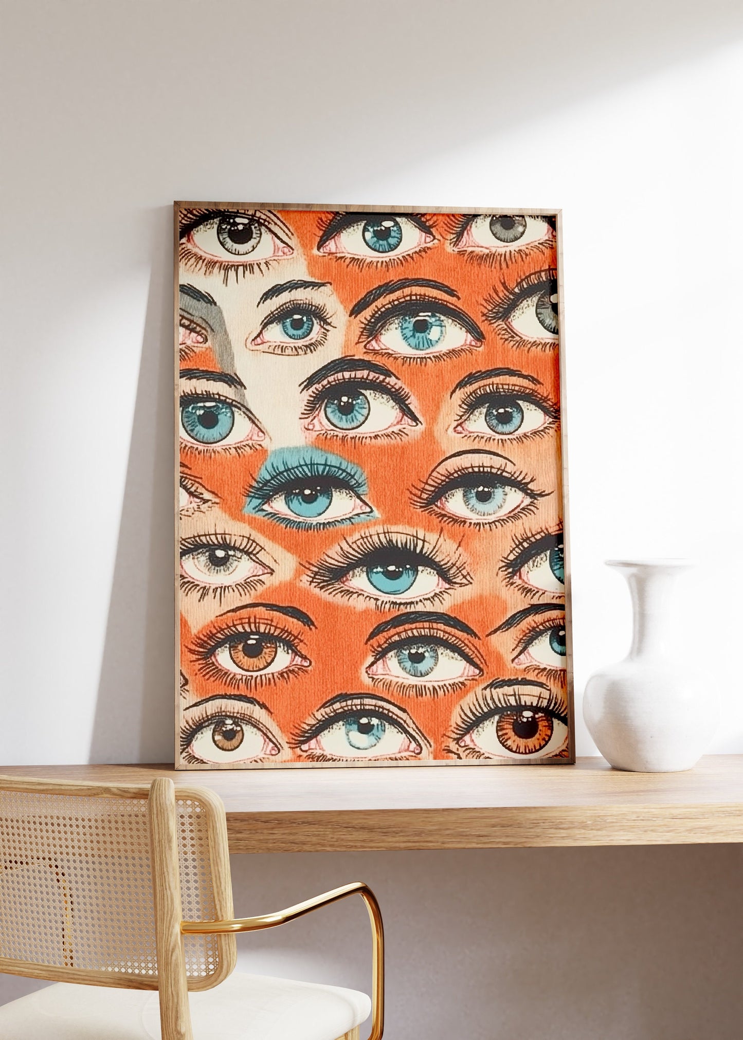 Retro Eyes Poster, Vintage Eyes Poster Print