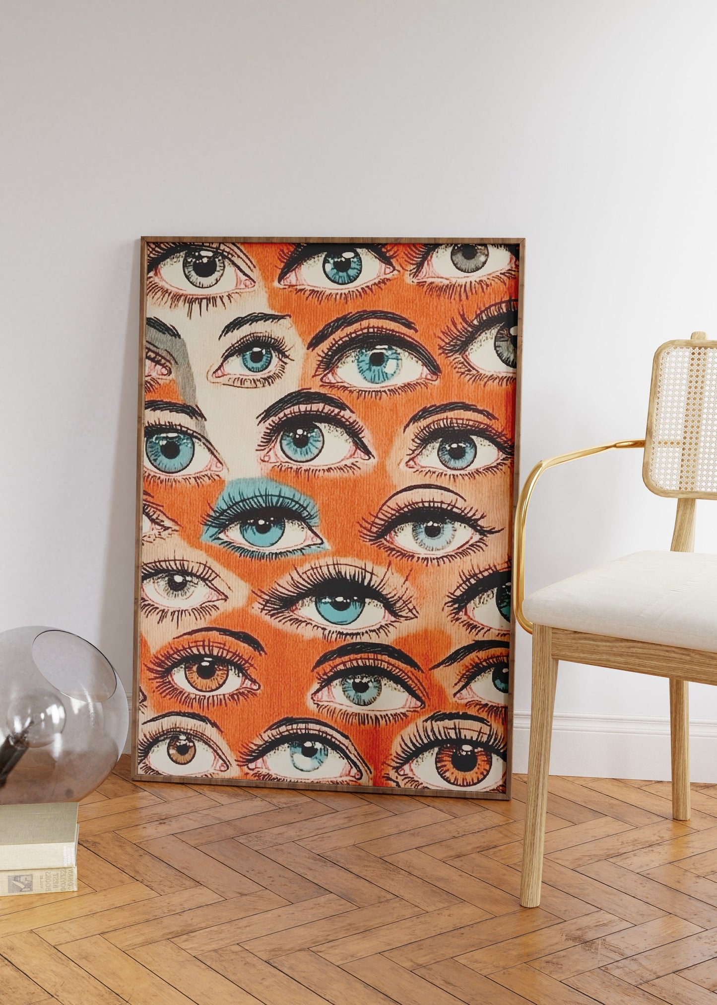 Retro Eyes Poster, Vintage Eyes Poster Print