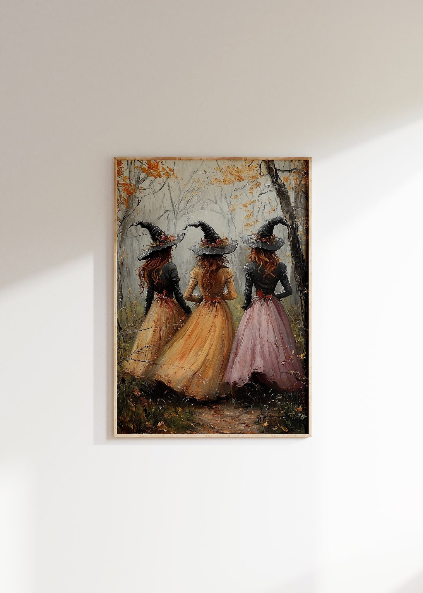 Halloween Witchy Wall Art, Three Witches Poster Print