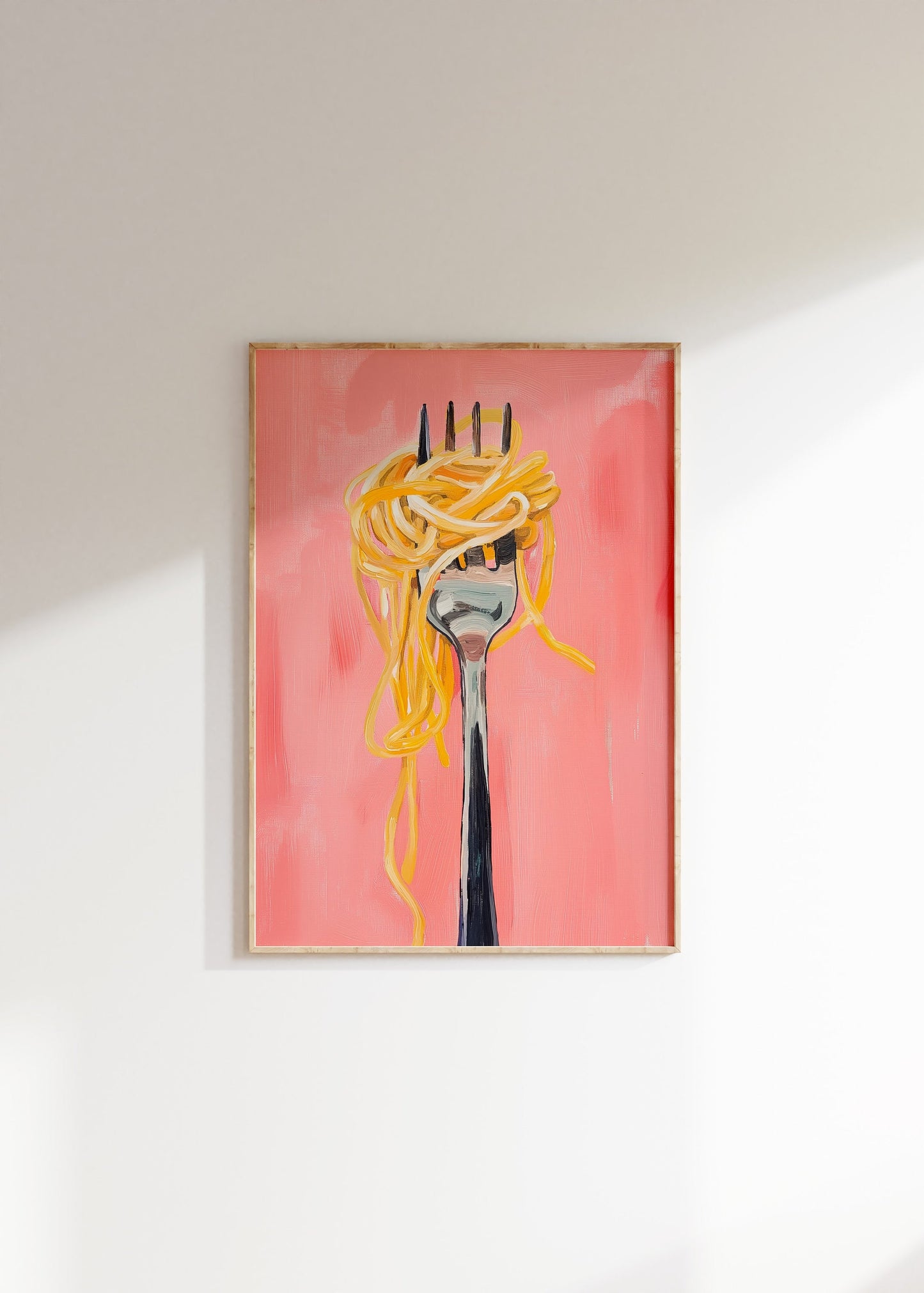 Spaghetti Poster, Italian Food Art