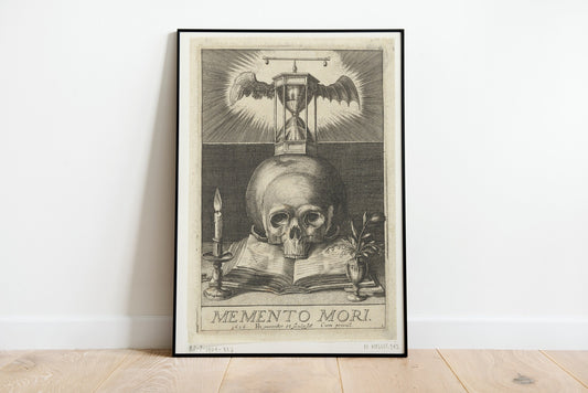 Vintage Memento Mori Skull Poster