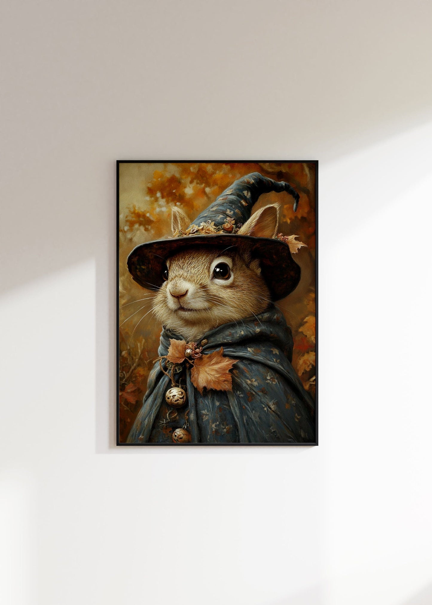 Squirrel Wearing Witch Hat Print