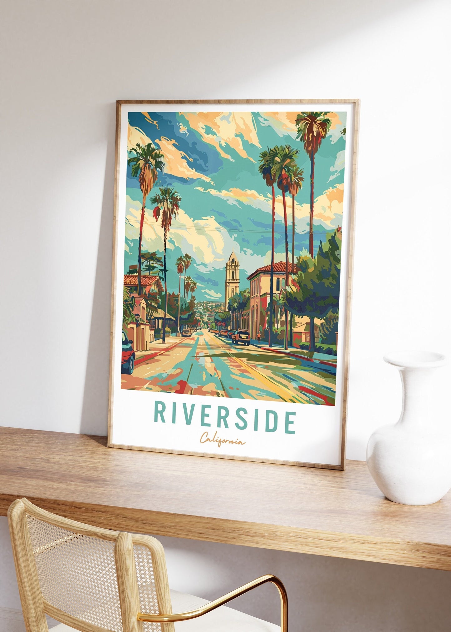 Riverside California Travel Poster, Riverside Wall Art