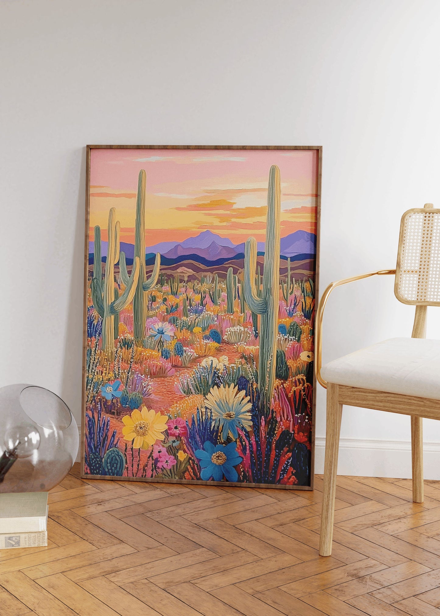 Matisse Style Vintage Desert Poster, Western Art Print