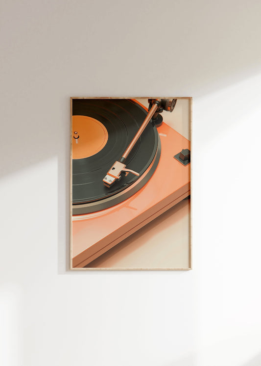 Retro Record Label Poster, Retro Room Decor