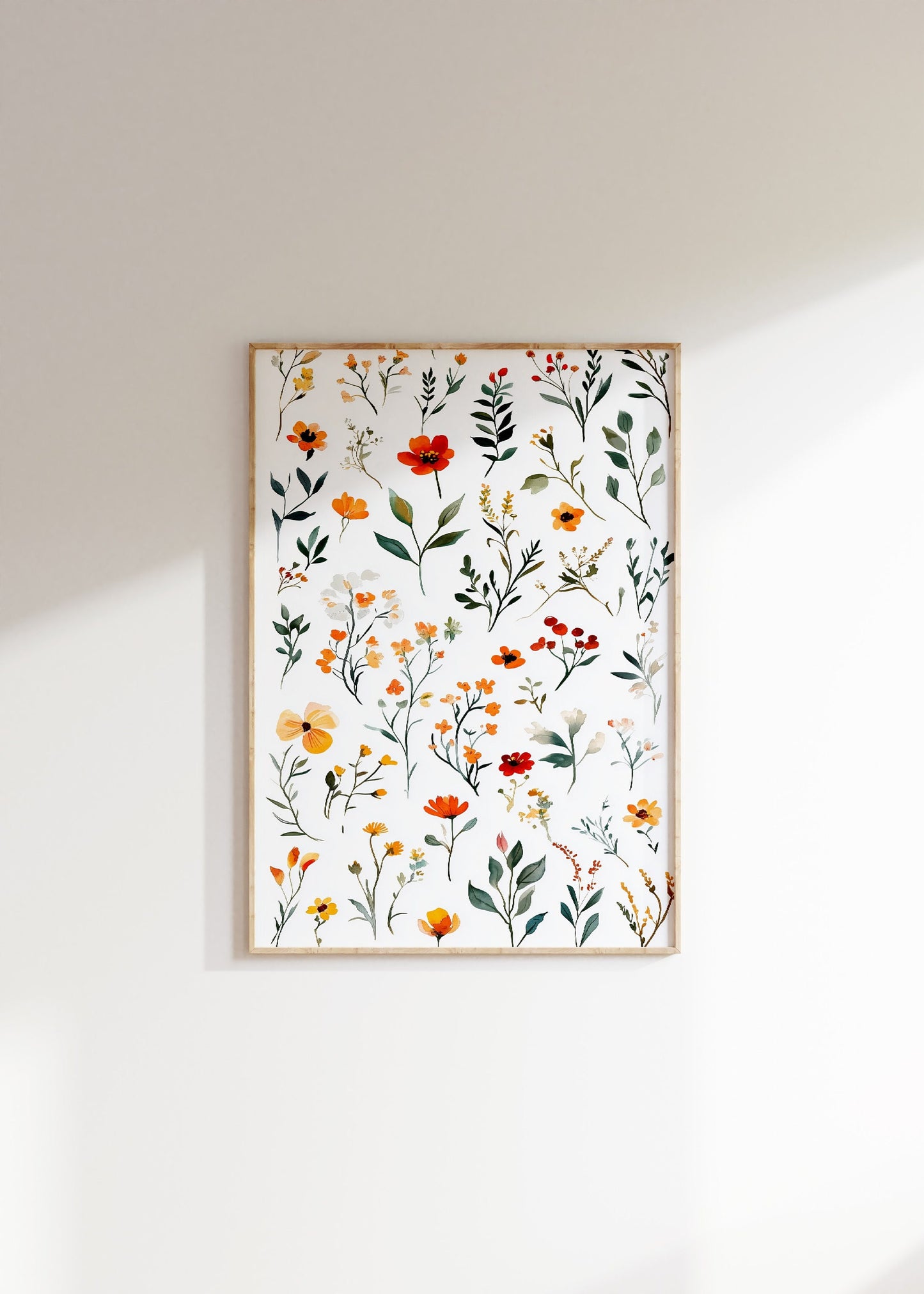 Wildflowers Floral Watercolor Print Set Of 3