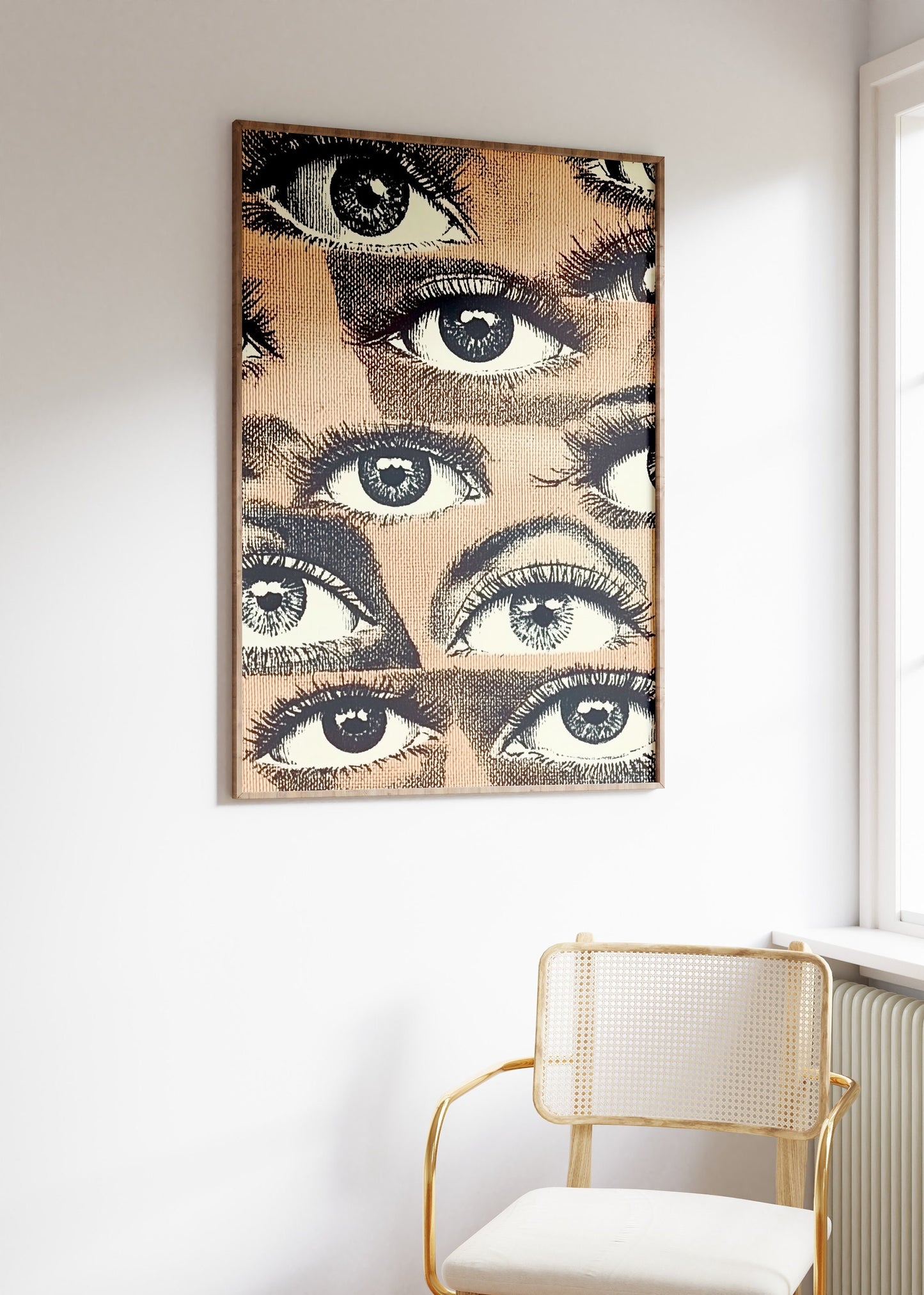 Retro Eyes Poster, Vintage Eyes Print,