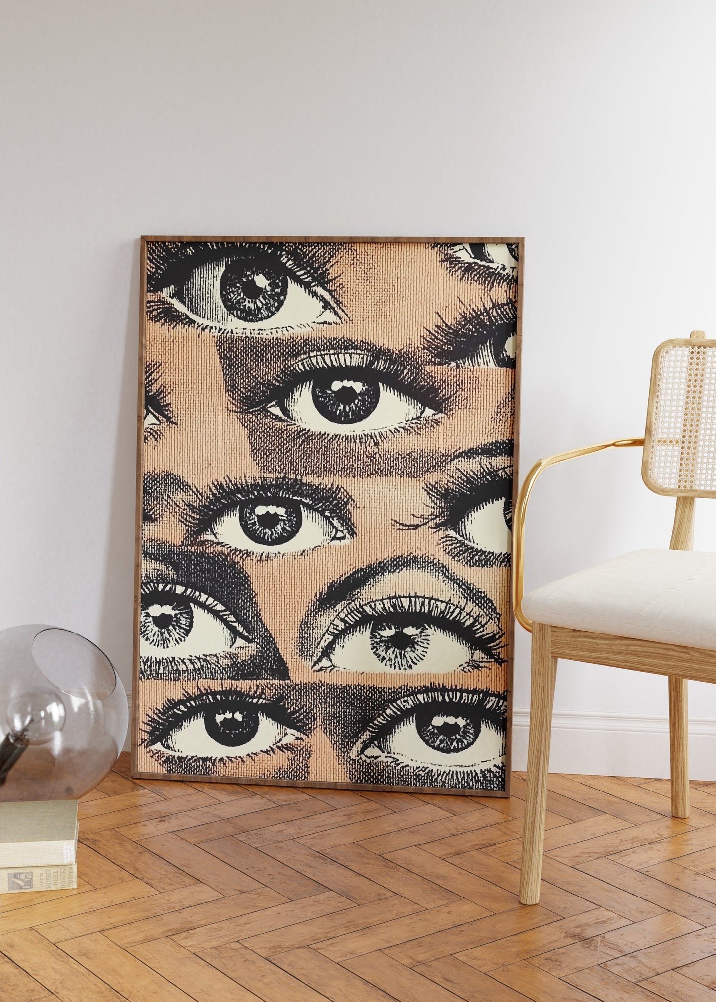 Retro Eyes Poster, Vintage Eyes Print,