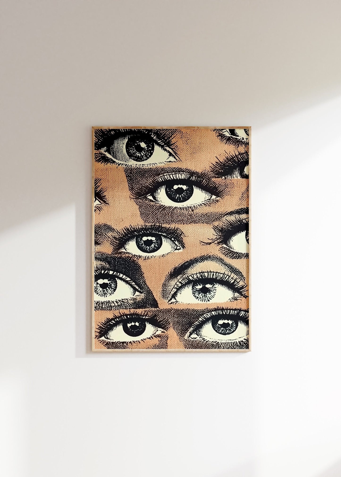 Retro Eyes Poster, Vintage Eyes Print,