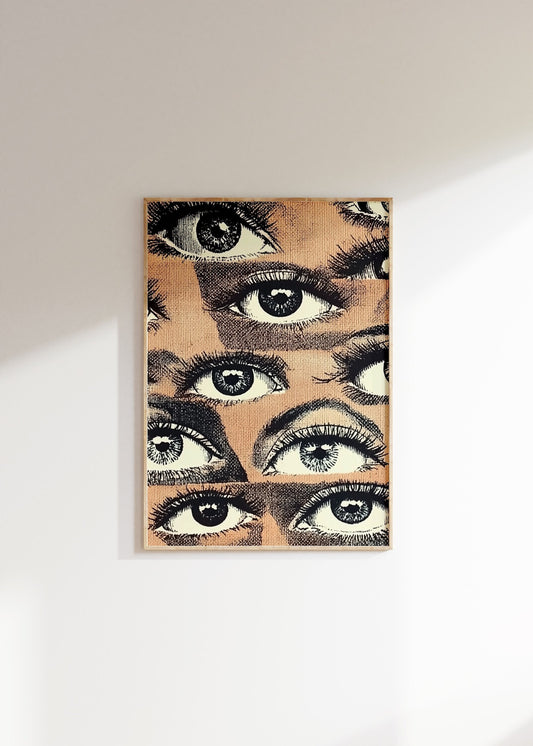 Retro Eyes Poster, Vintage Eyes Print,