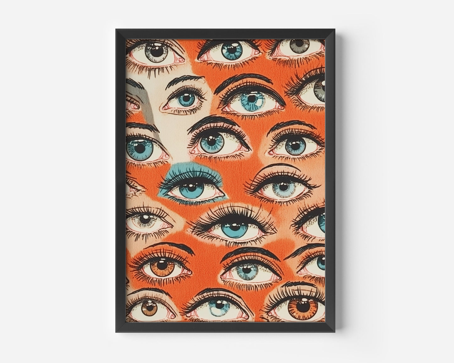 Retro Eyes Poster, Vintage Eyes Poster Print