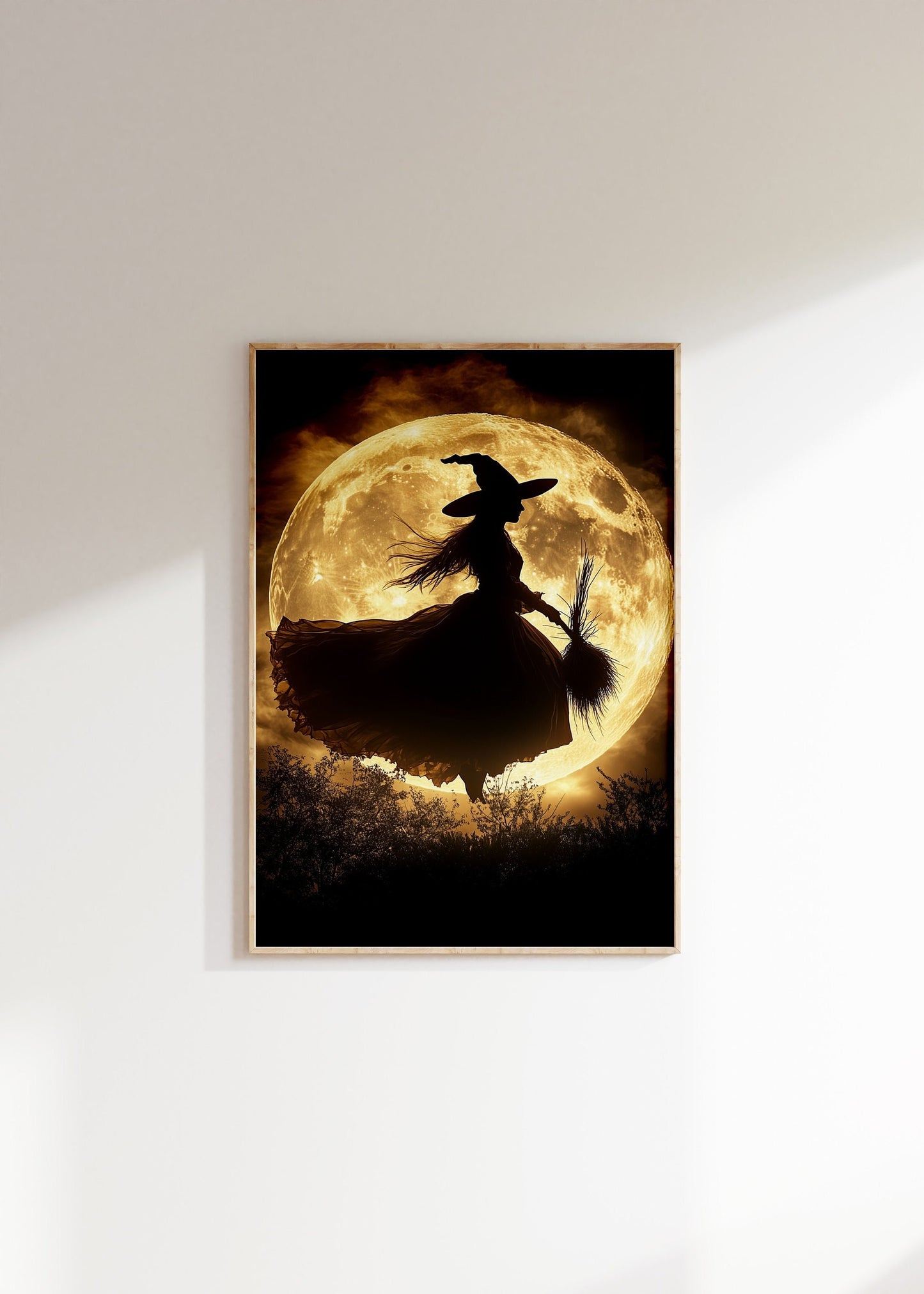 Halloween Witchy Wall Art, Vintage Witch Poster