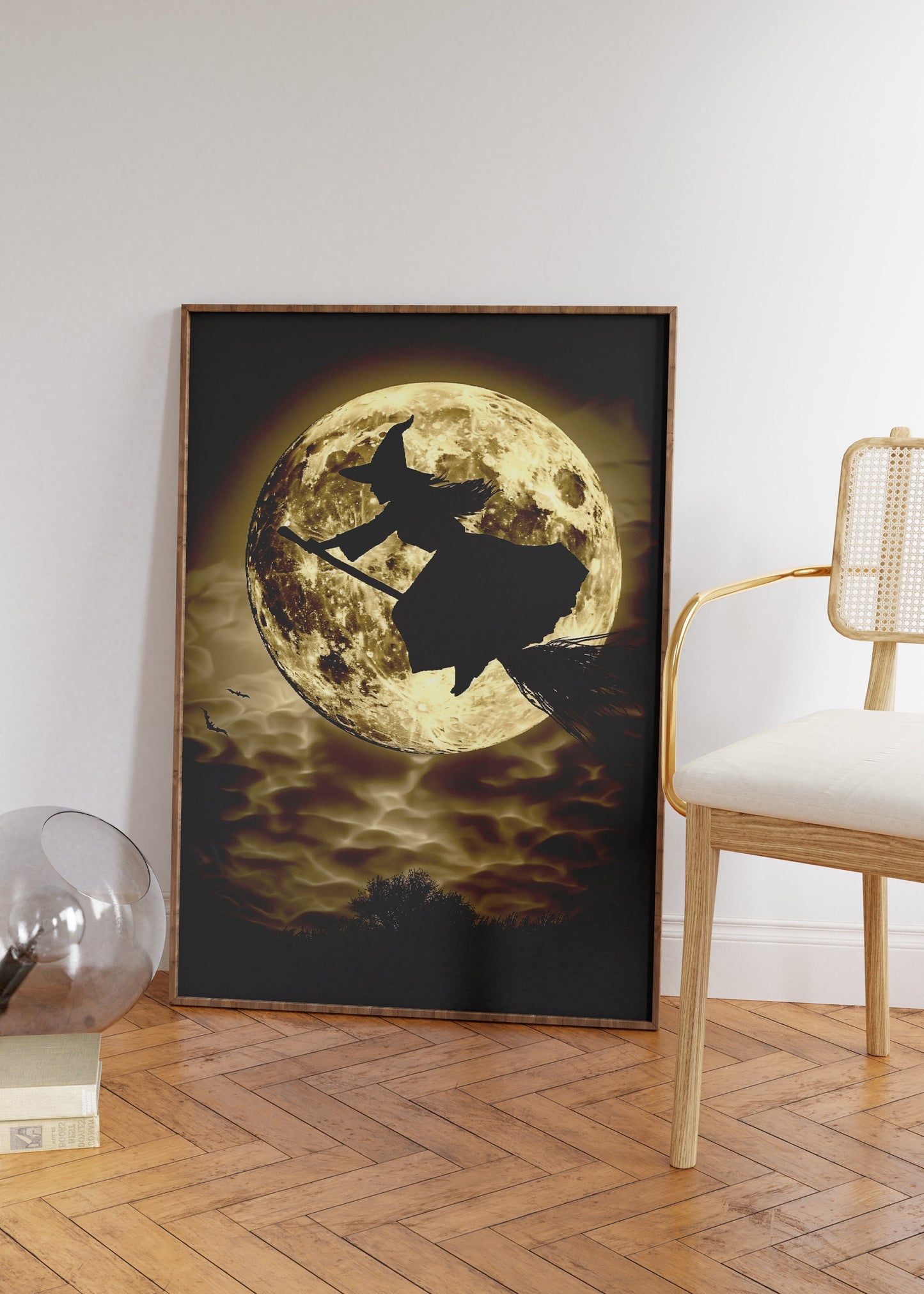 Halloween Witchy Wall Art, Vintage Witch Poster