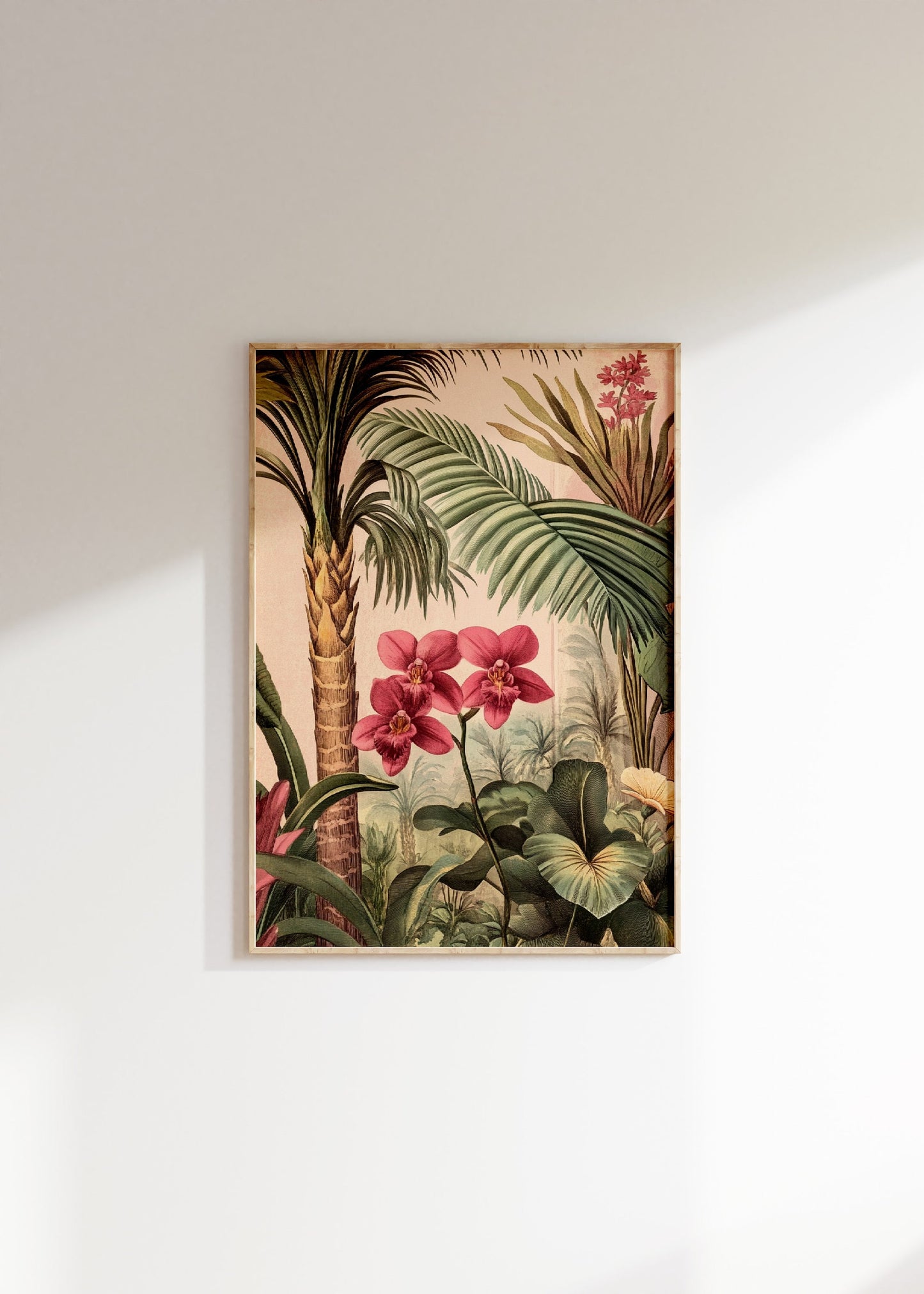 Set of 3 Vintage Botanical Posters, Floral Jungle Wall Print