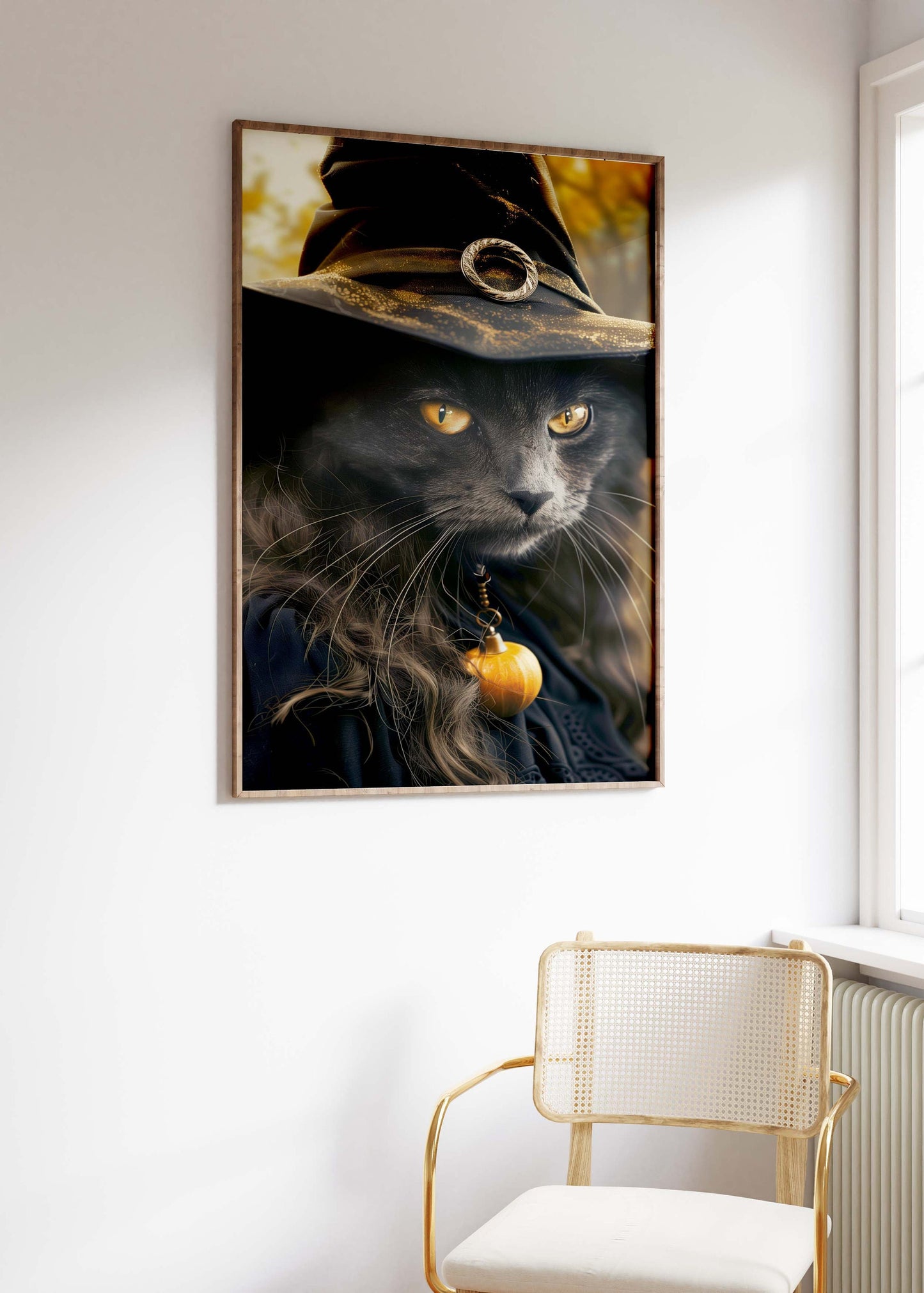 Halloween Black Cat Witch Poster