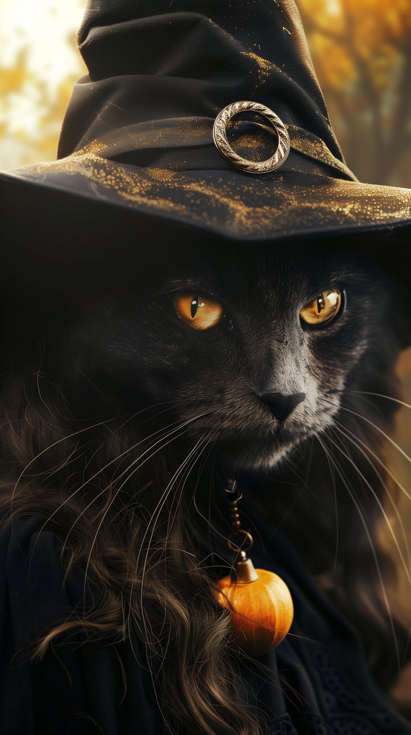 Halloween Black Cat Witch Poster