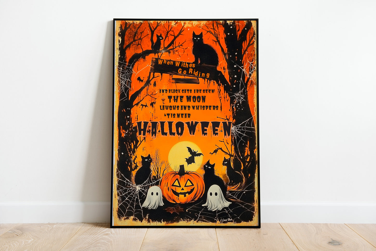 Halloween Trick or Treat Print, Spooky Season Poster