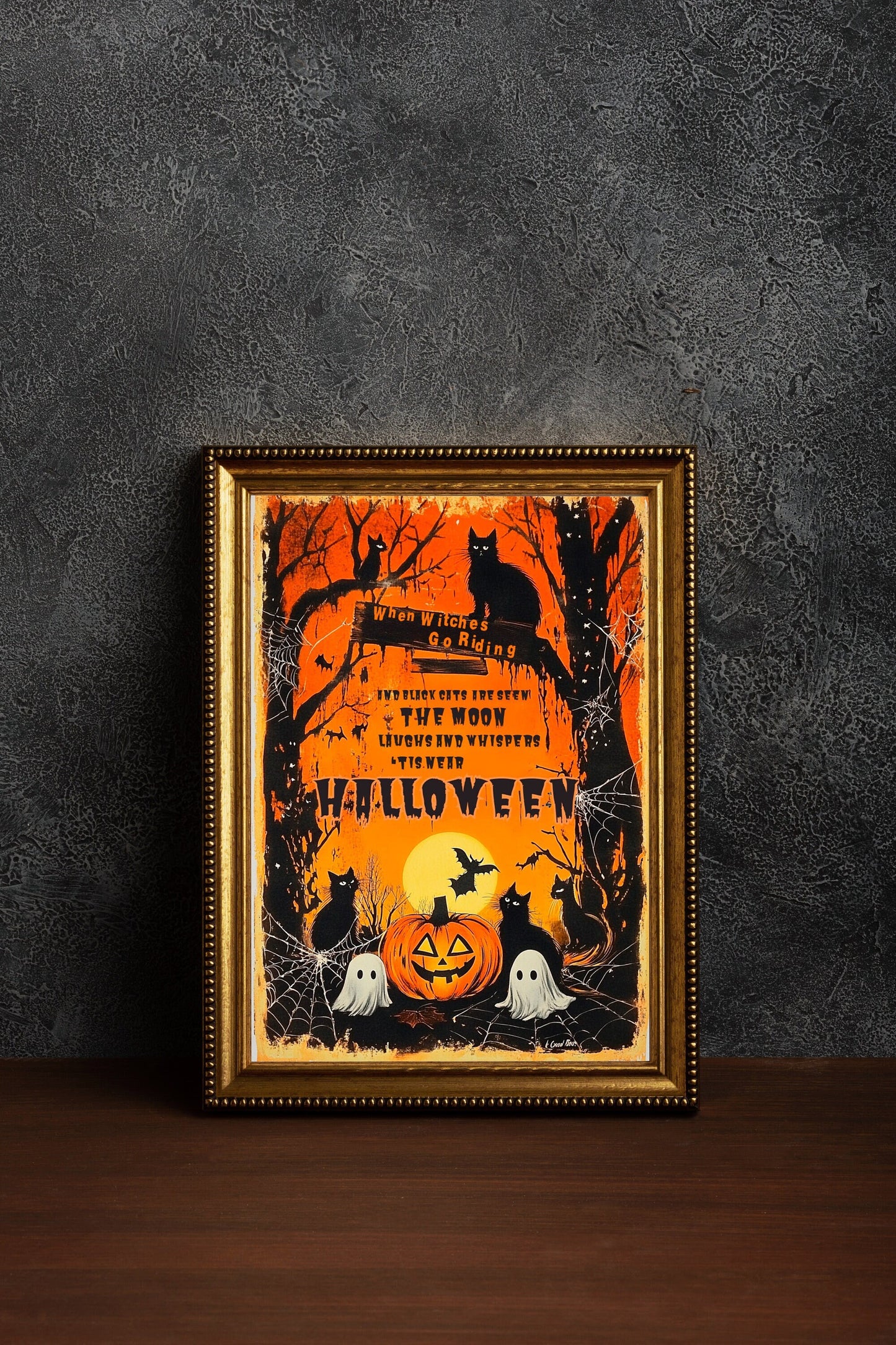 Halloween Trick or Treat Print, Spooky Season Poster