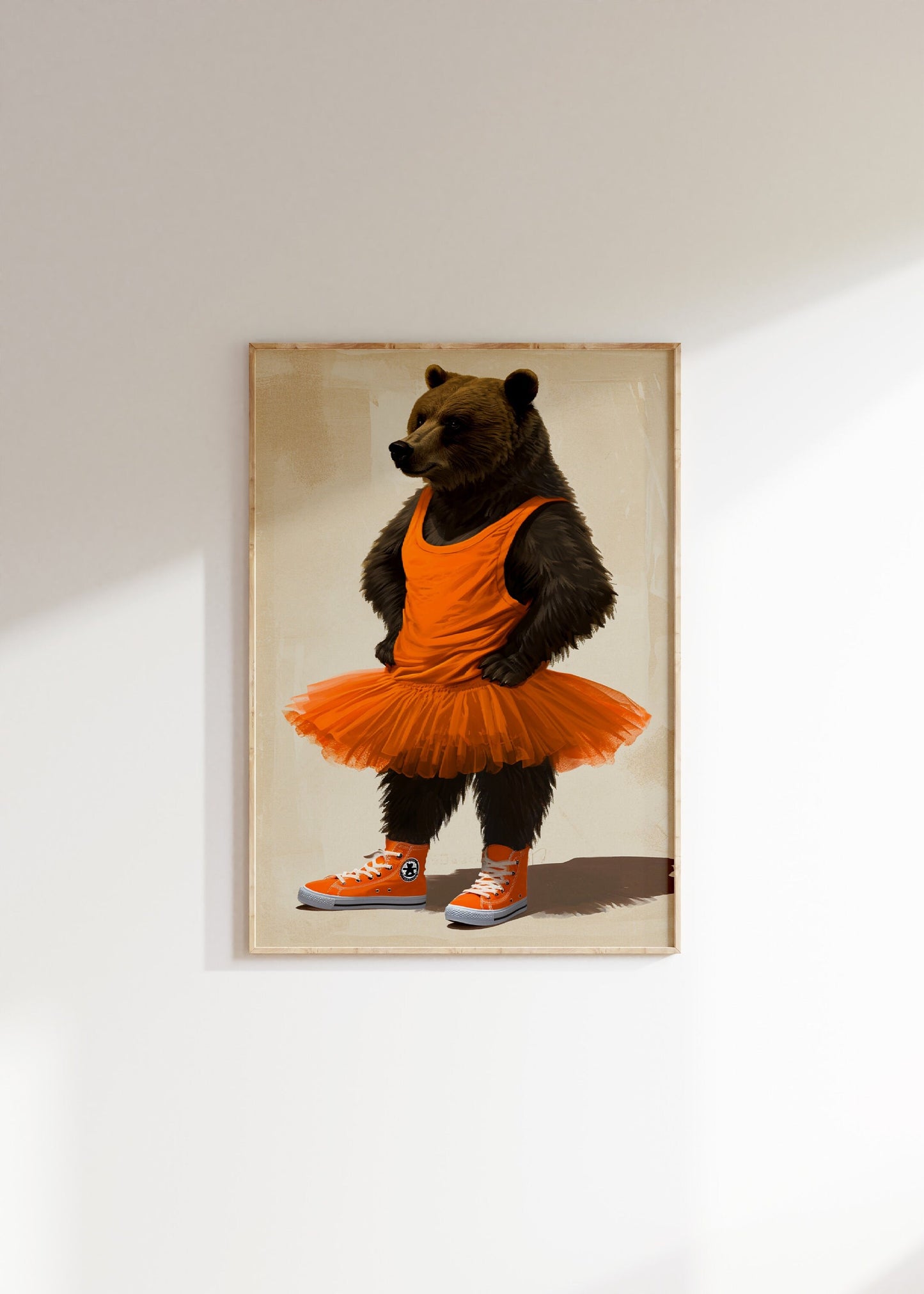 Funny Bear Ballerina Poster